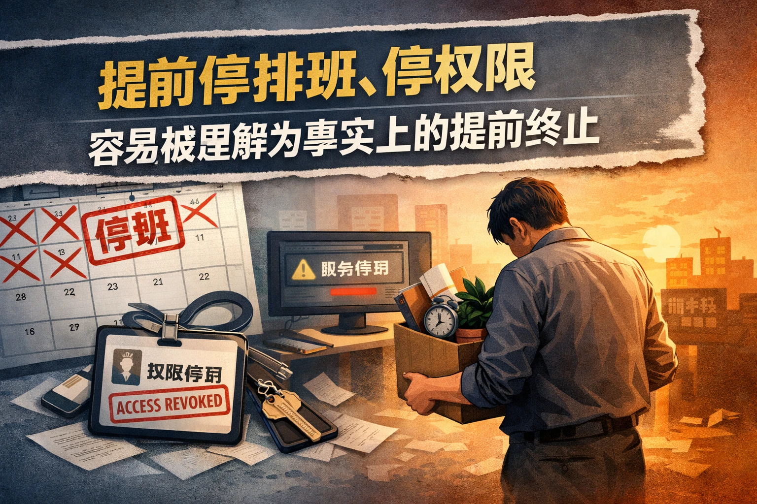 提前停排班、停权限,容易被理解为事实上的提前终止