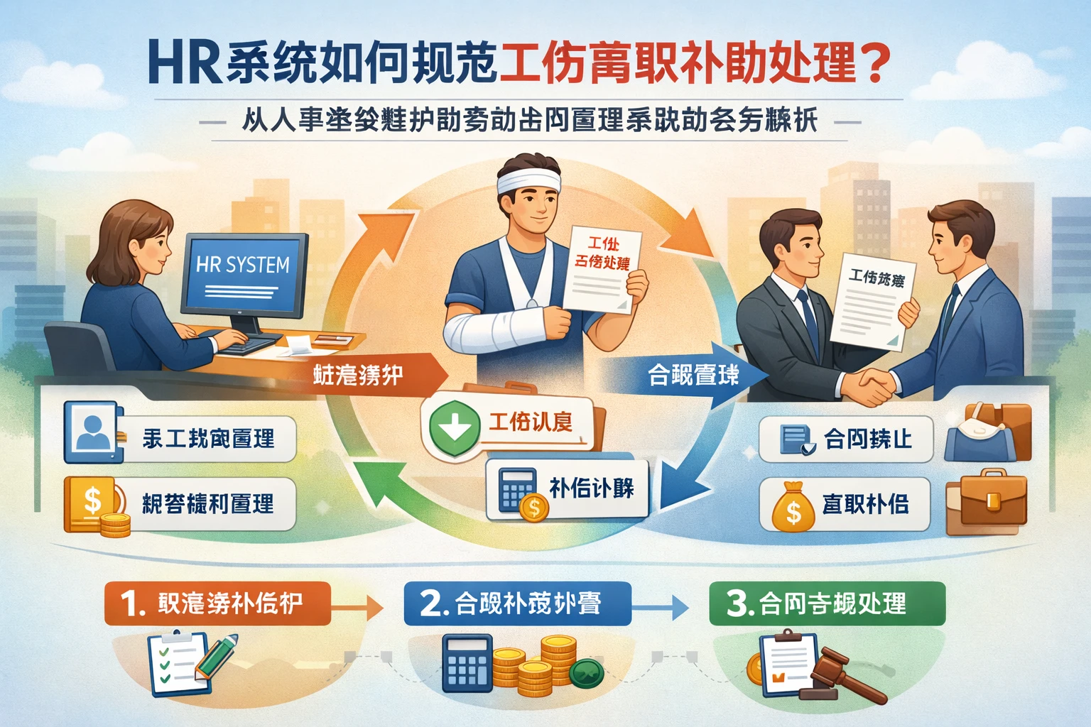 HR系统如何规范工伤离职补助处理：从人事系统维护到劳动合同管理系统的实务解析