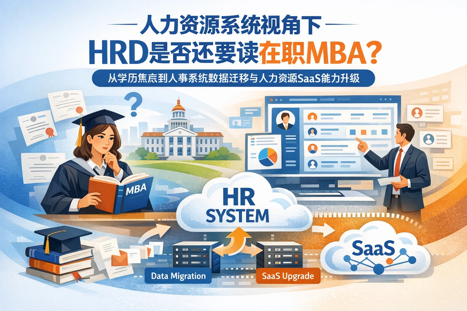 人力资源系统视角下，HRD是否还要读在职MBA？从学历焦虑到人事系统数据迁移与人力资源SaaS能力升级