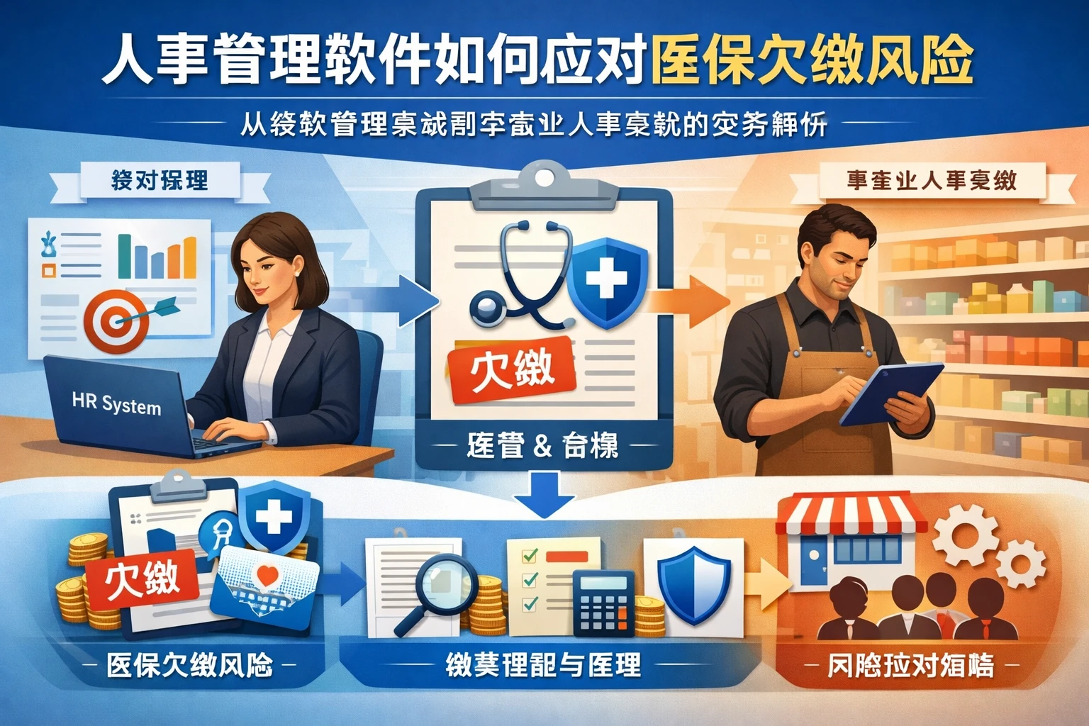 人事管理软件如何应对医保欠缴风险:从绩效管理系统到零售业人事系统的实务解析