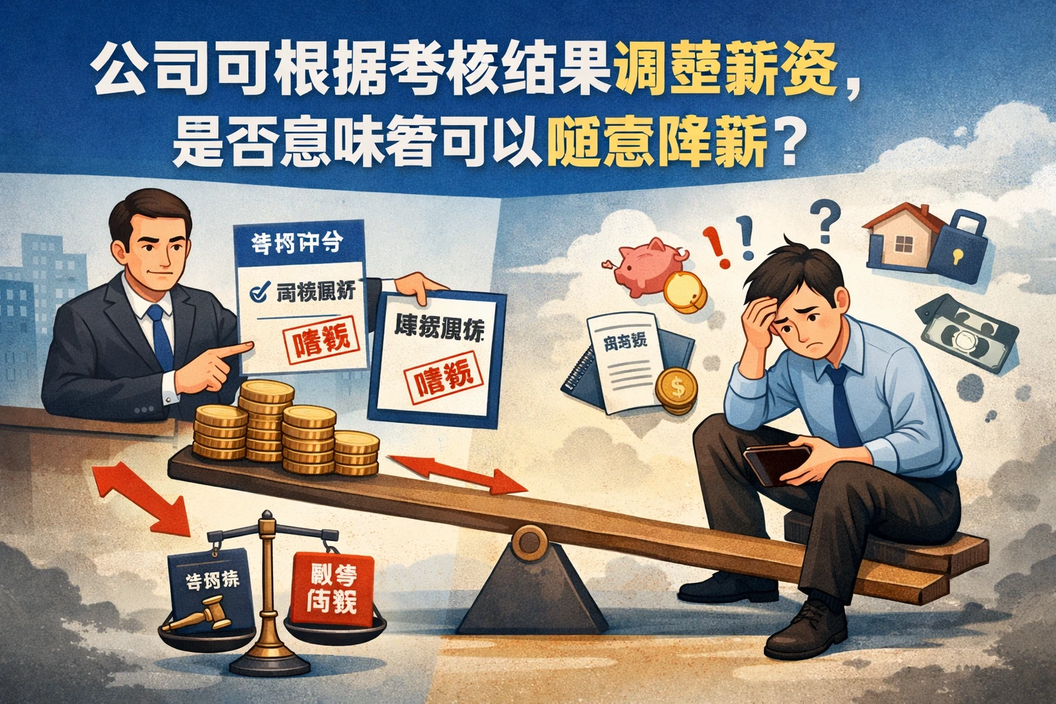 公司可根据考核结果调整薪资，是否意味着可以随意降薪