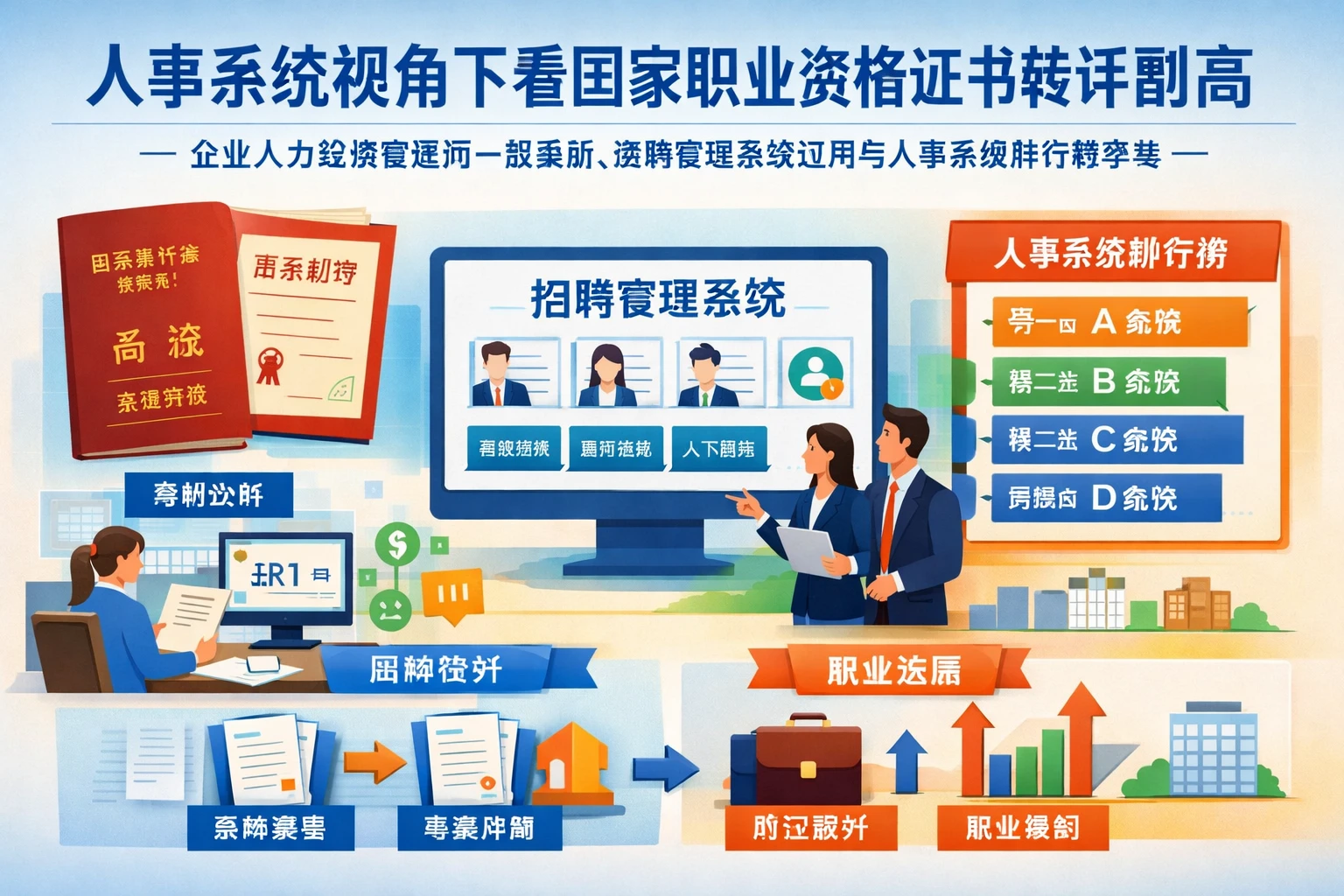 人事系统视角下看国家职业资格证书转评副高：企业人力资源管理师一级案例、招聘管理系统应用与人事系统排行榜参考
