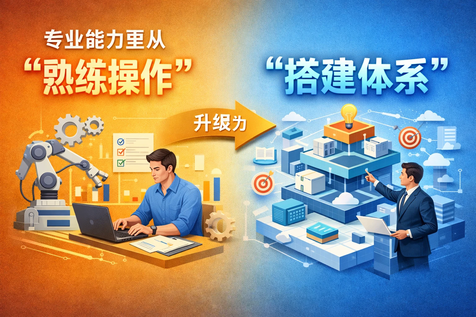 专业能力要从“熟练操作”升级为“搭建体系”