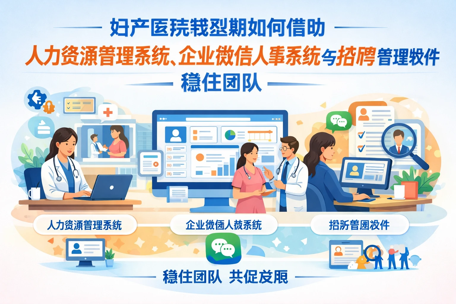 妇产医院转型期如何借助人力资源管理系统、企业微信人事系统与招聘管理软件稳住团队