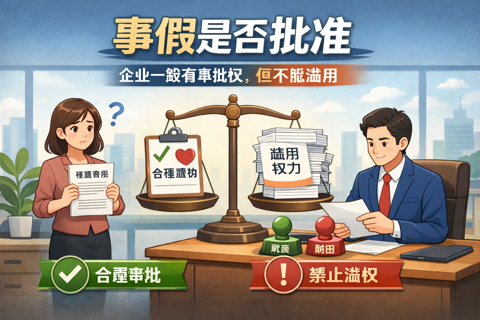 事假是否批准，企业一般有审批权，但不能滥用