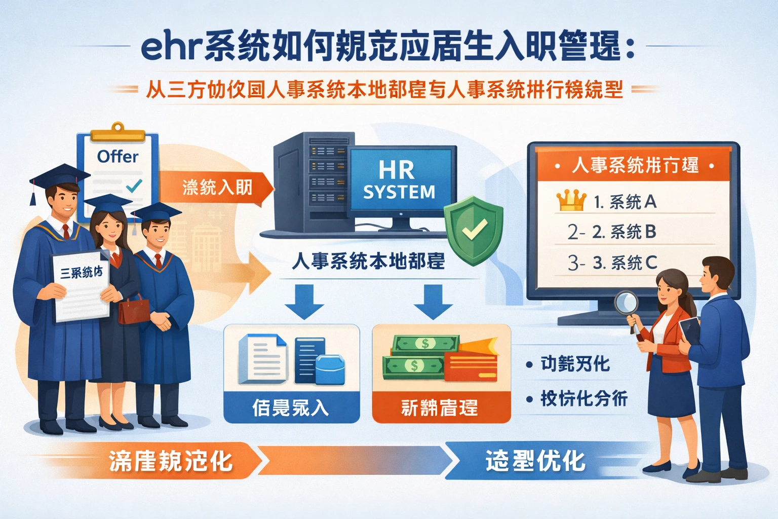ehr系统如何规范应届生入职管理:从三方协议到人事系统本地部署与人事系统排行榜选型