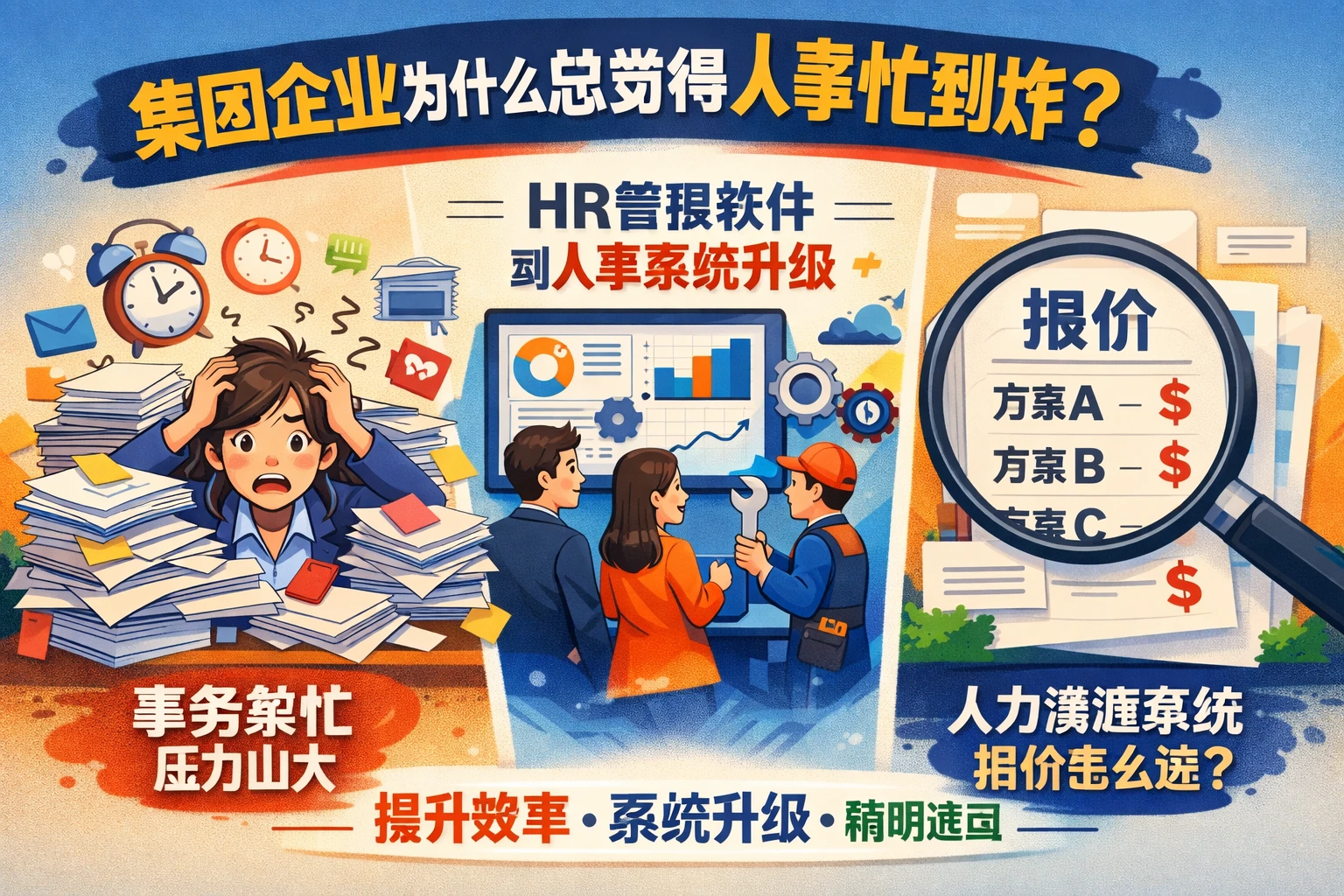 集团企业为什么总觉得人事忙到炸？从HR管理软件到人事系统升级，再看人力资源系统报价怎么选