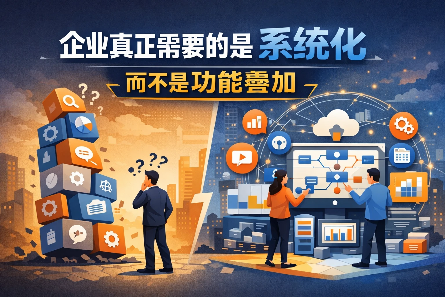企业真正需要的是系统化，而不是功能叠加
