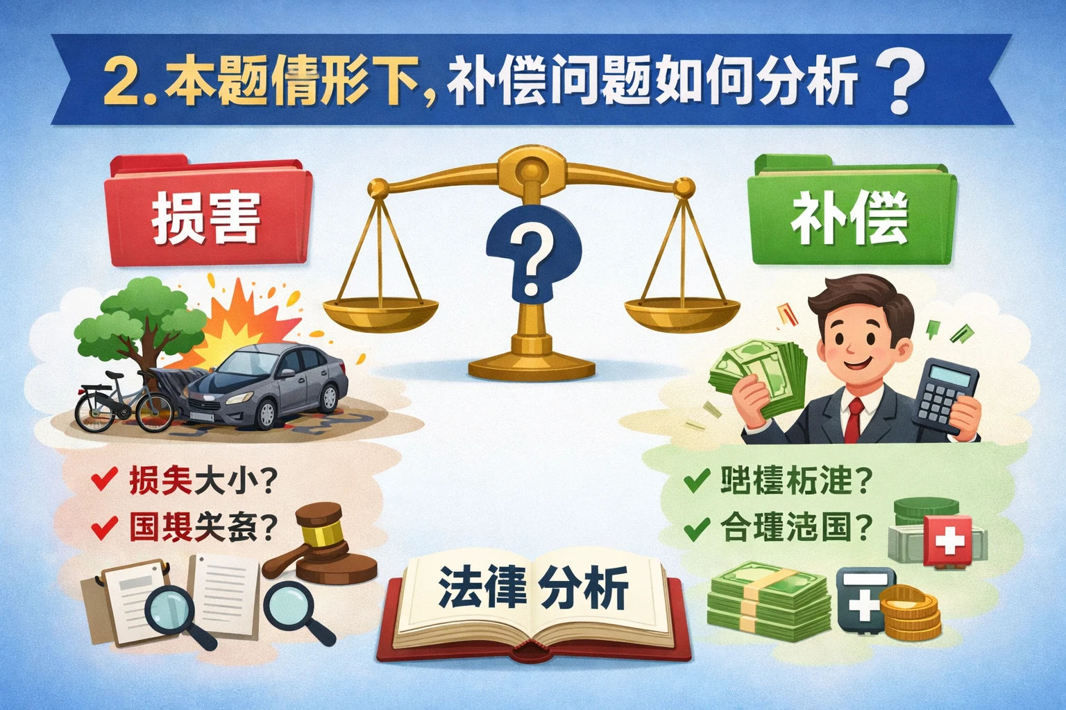 2. 本题情形下，补偿问题如何分析