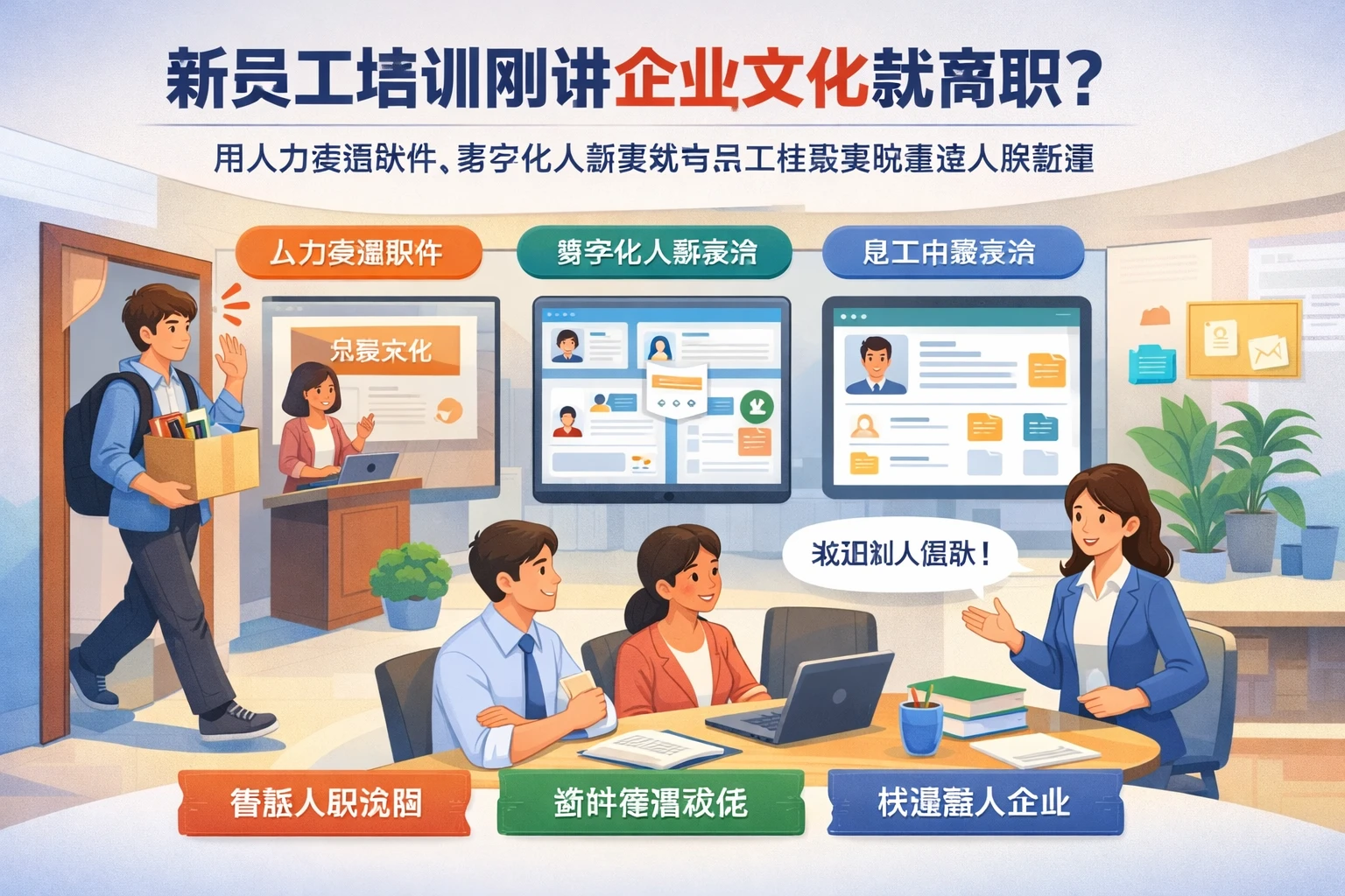 新员工培训刚讲企业文化就离职?用人力资源软件、数字化人事系统与员工档案系统重建入职管理