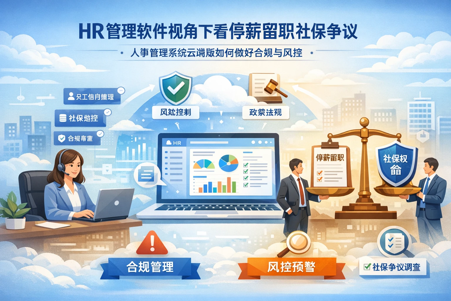 HR管理软件视角下看停薪留职社保争议:人事管理系统云端版如何做好合规与风控