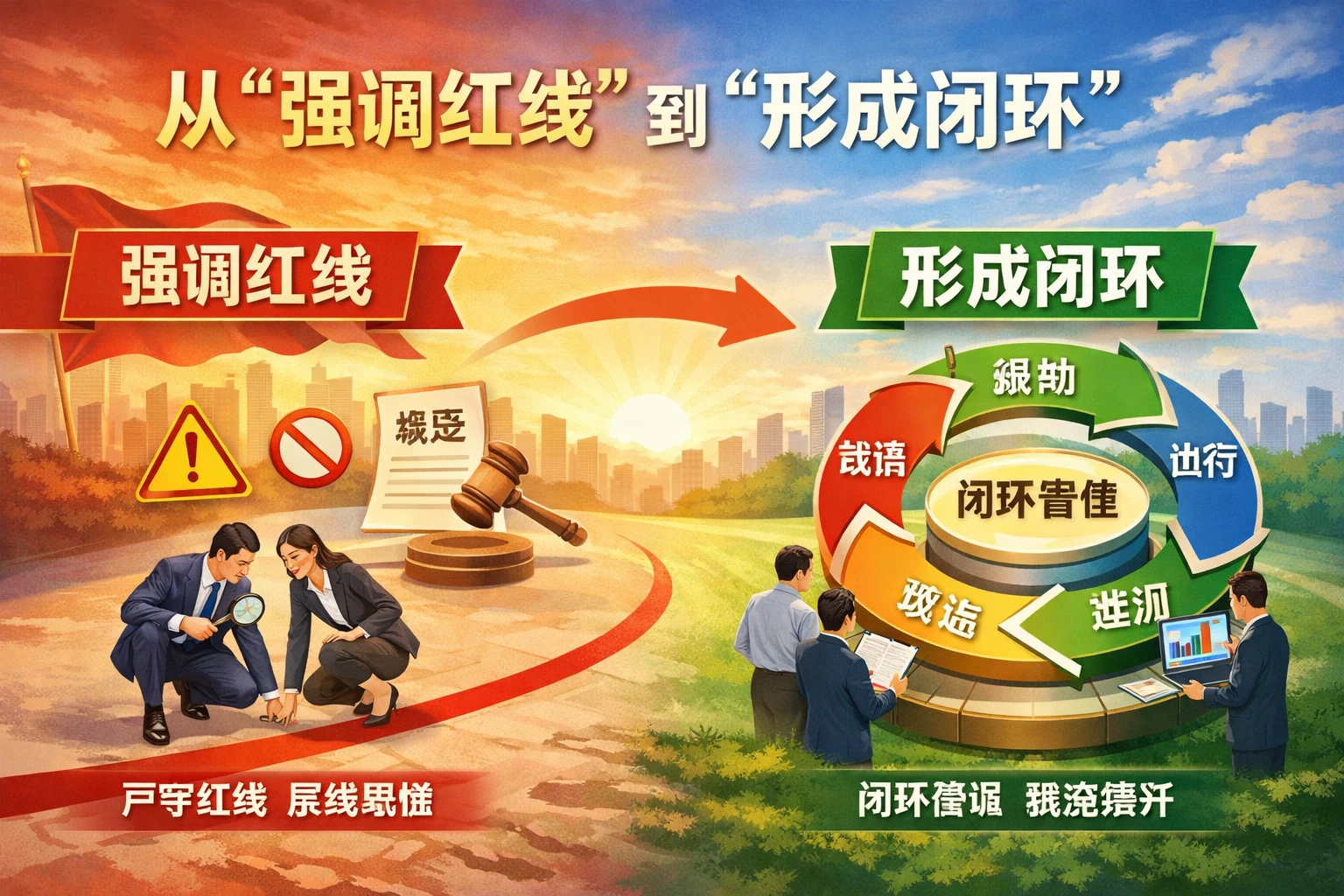 从“强调红线”到“形成闭环”