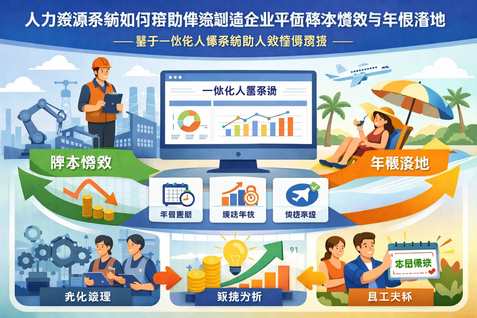 人力资源系统如何帮助传统制造企业平衡降本增效与年假落地——基于一体化人事系统的人效管理思路