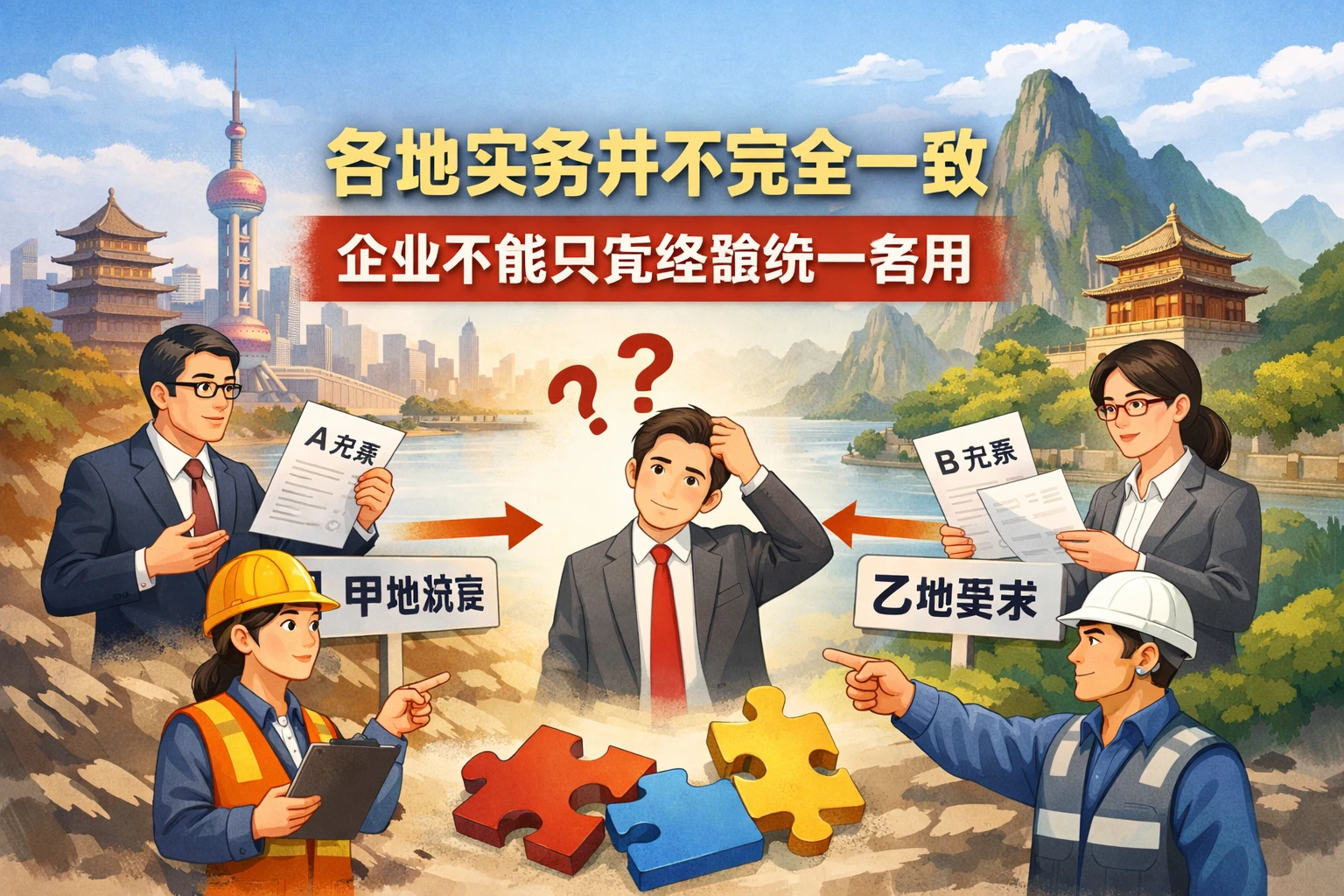 各地实务并不完全一致，企业不能只凭经验统一套用