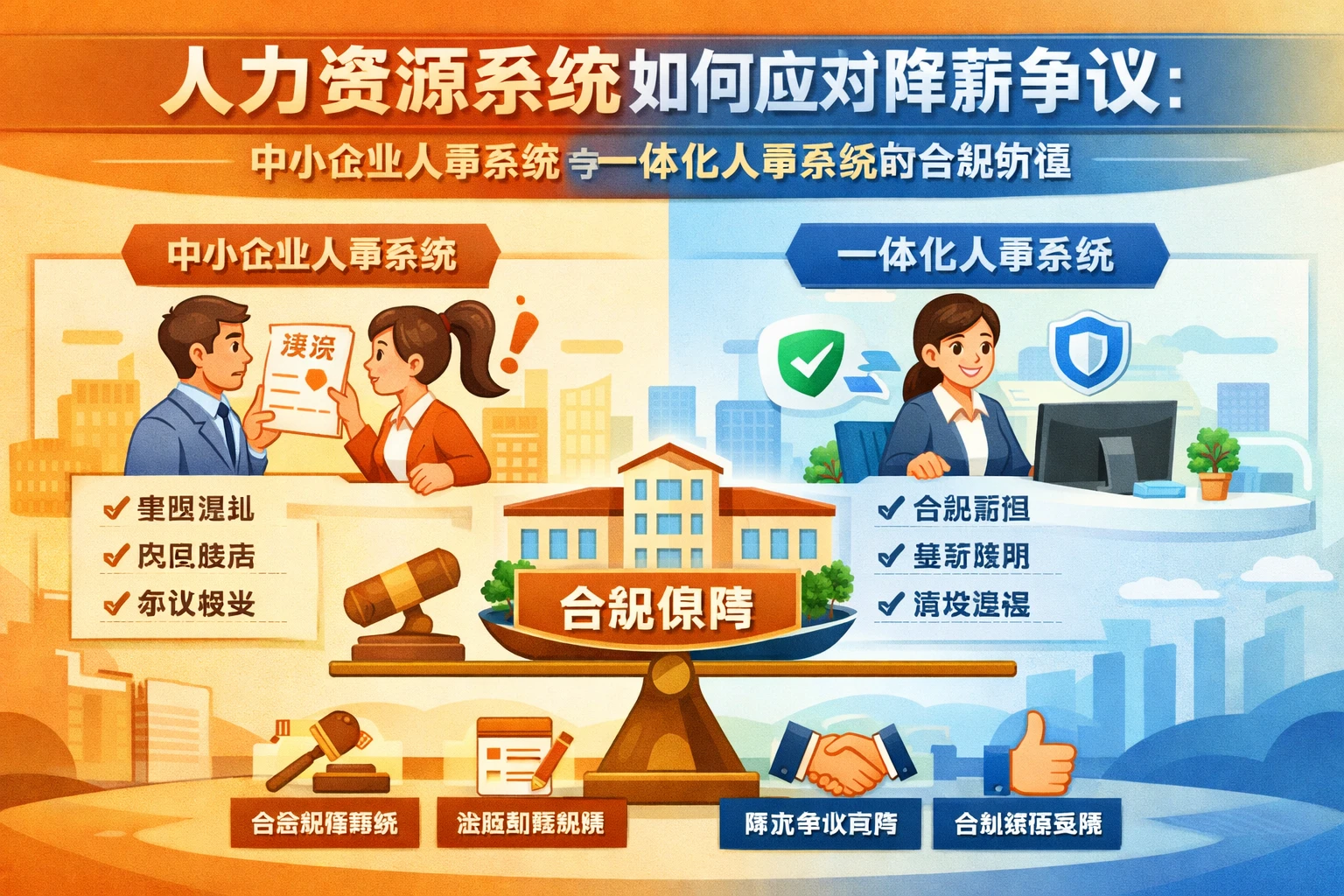 人力资源系统如何应对降薪争议：中小企业人事系统与一体化人事系统的合规价值