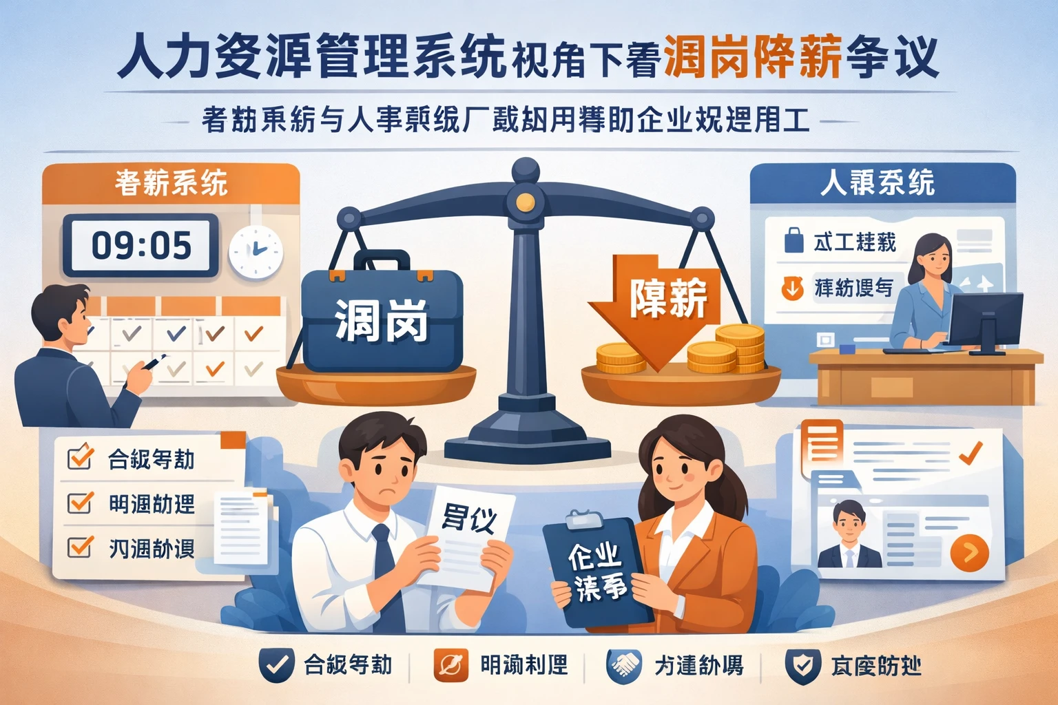 人力资源管理系统视角下看调岗降薪争议:考勤系统与人事系统厂商如何帮助企业规范用工