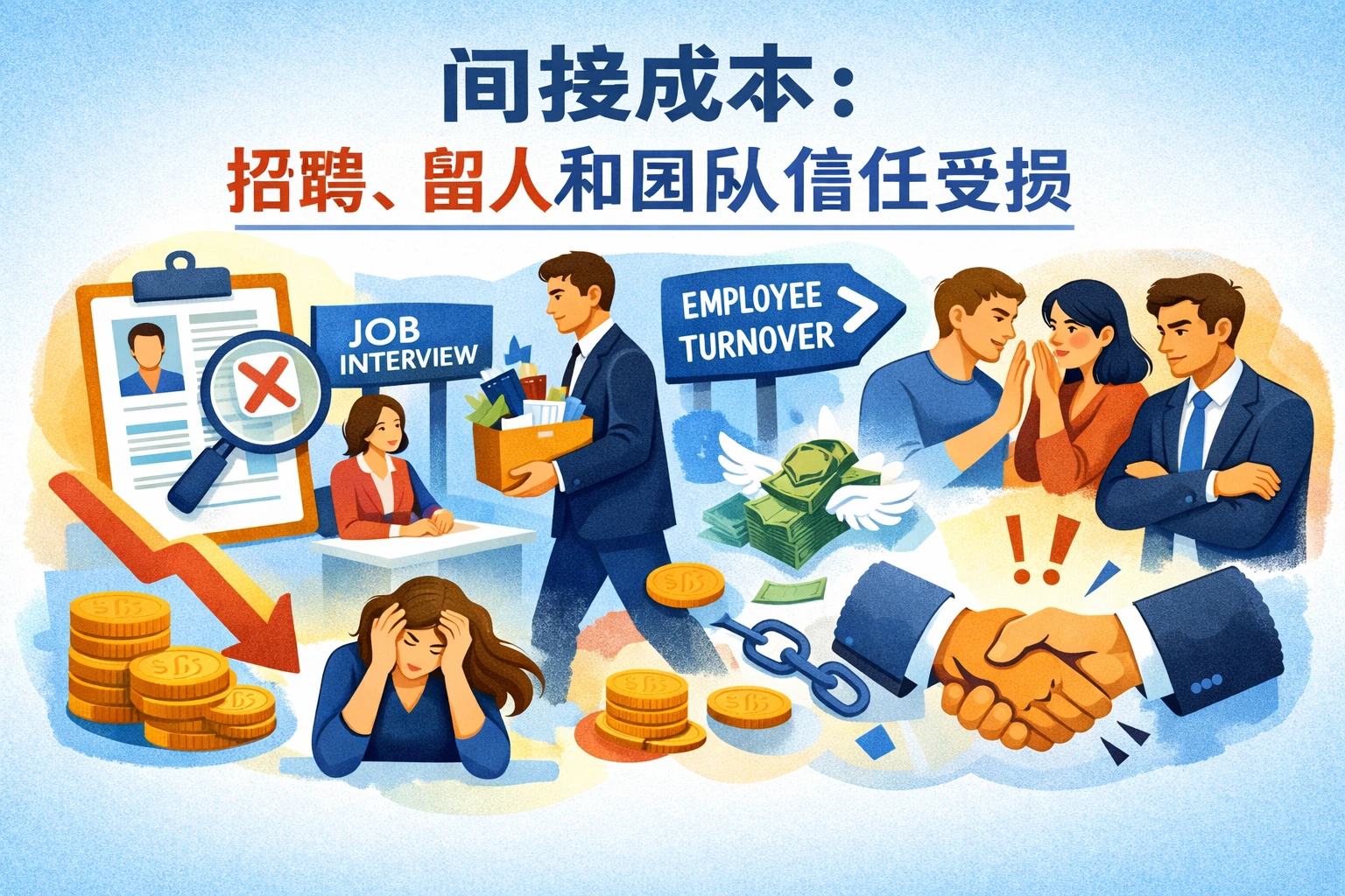 间接成本：招聘、留人和团队信任受损