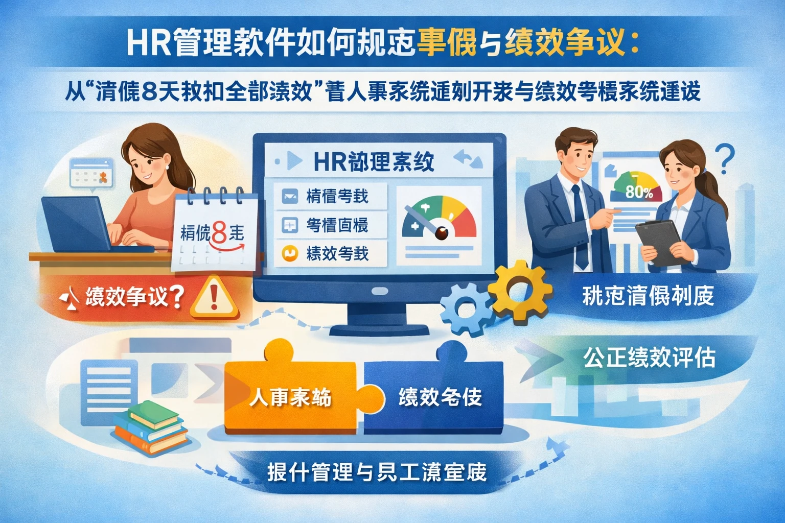 HR管理软件如何规范事假与绩效争议:从“请假8天被扣全部绩效”看人事系统定制开发与绩效考核系统建设