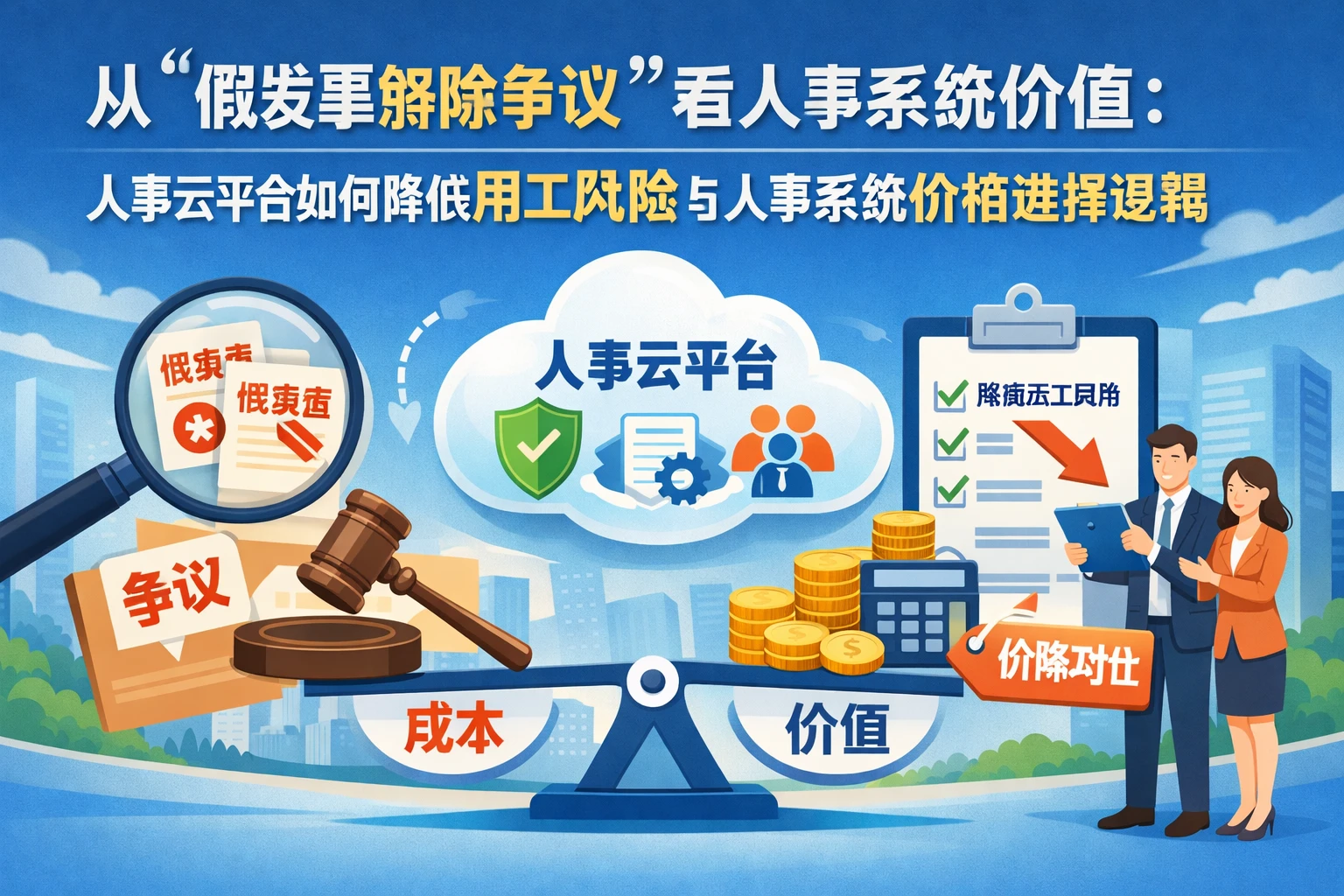 从“假发票解除争议”看人事系统价值：人事云平台如何降低用工风险与人事系统价格选择逻辑