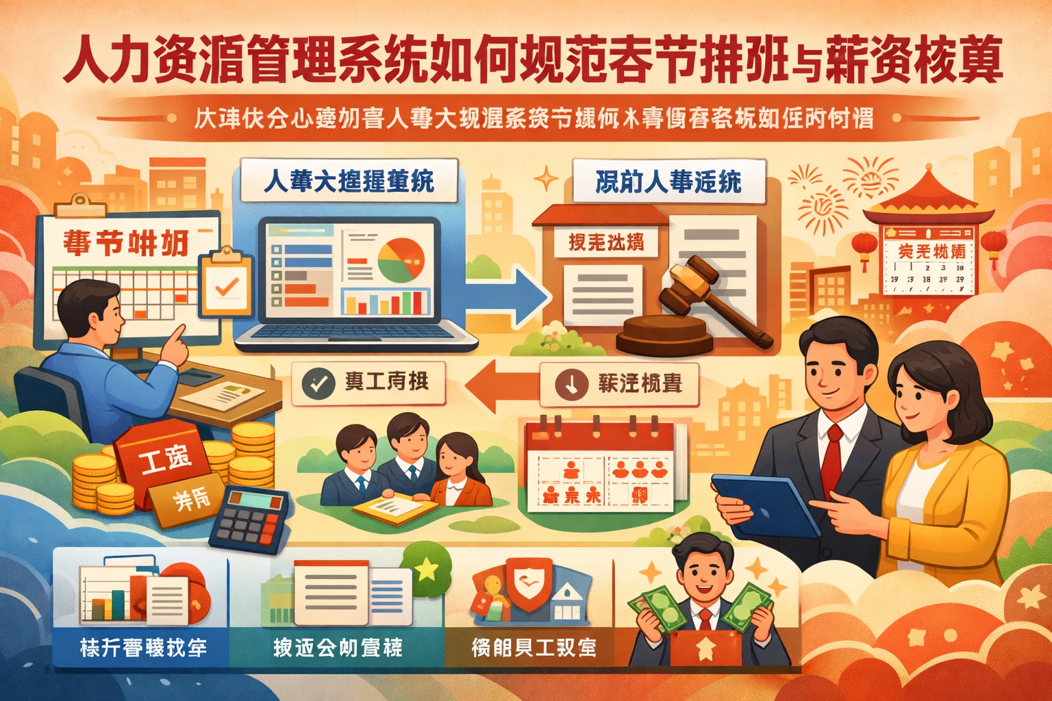 人力资源管理系统如何规范春节排班与薪资核算:从单休企业案例看人事大数据系统与政府人事管理系统的应用价值