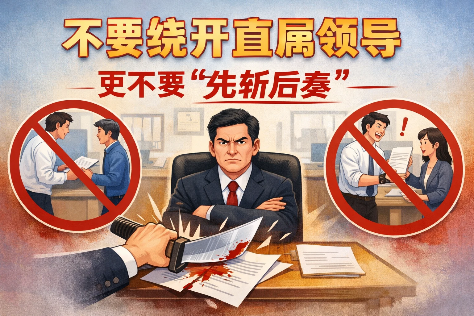 不要绕开直属领导,更不要“先斩后奏”