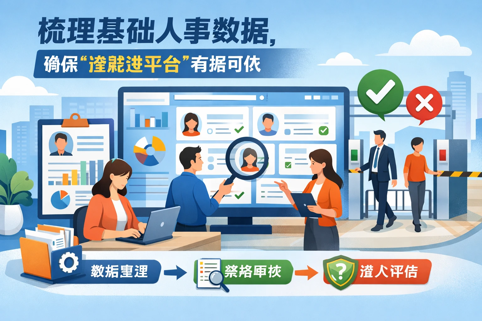 梳理基础人事数据，确保“谁能进平台”有据可依