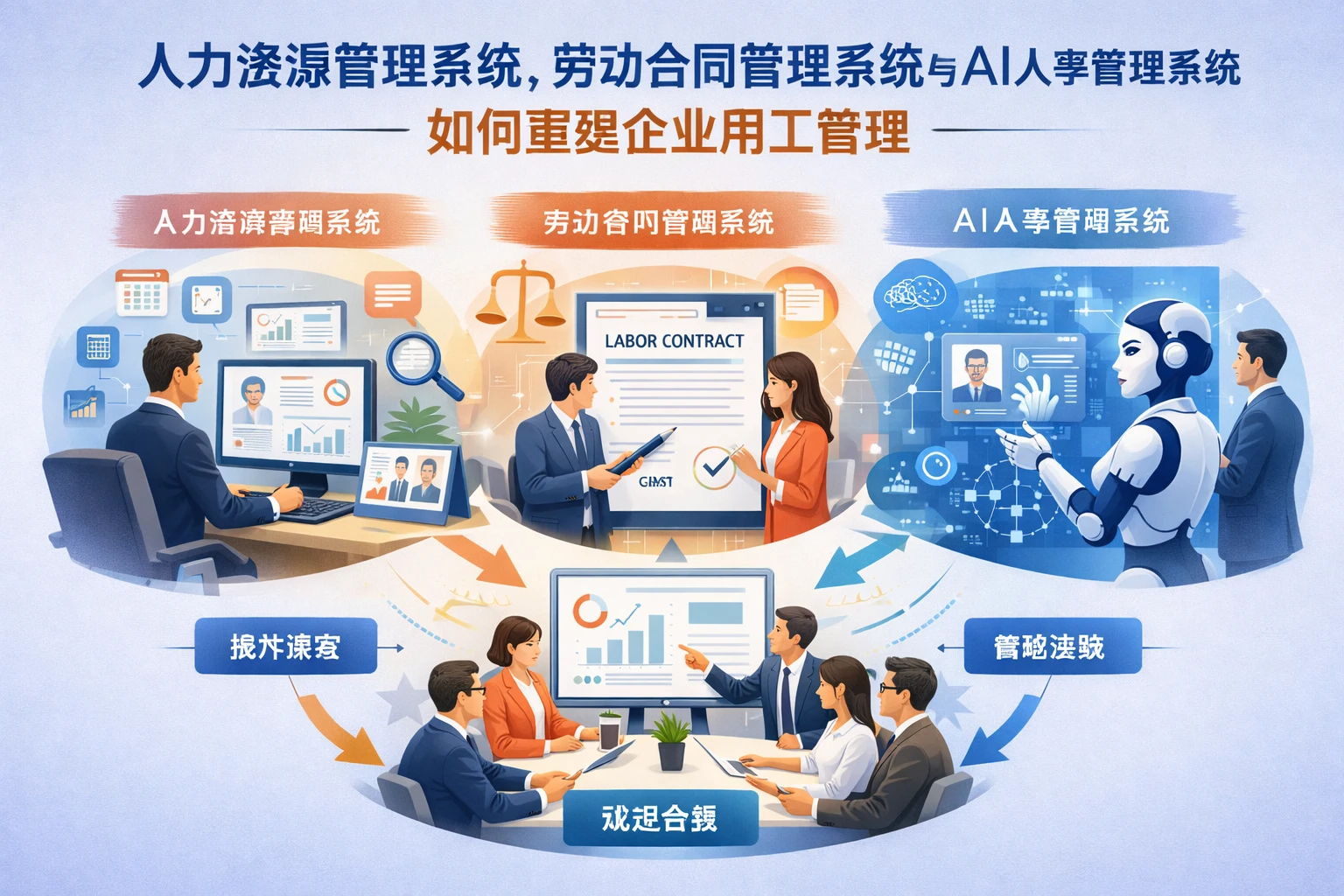 人力资源管理系统、劳动合同管理系统与AI人事管理系统如何重塑企业用工管理