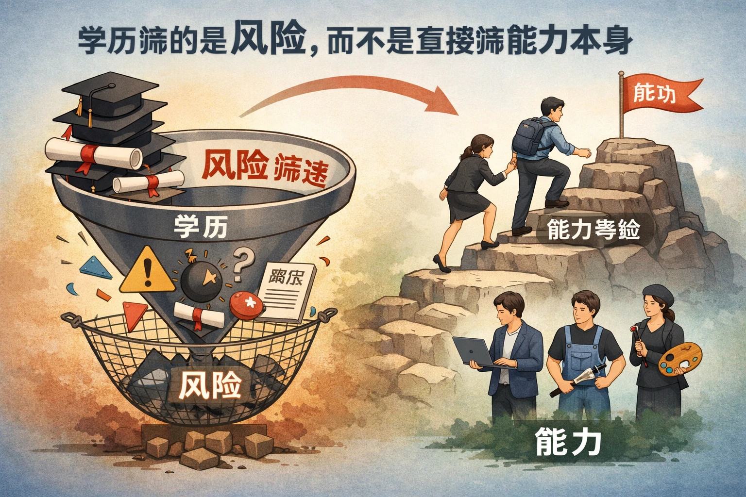 学历还筛的是风险,而不是直接筛能力本身
