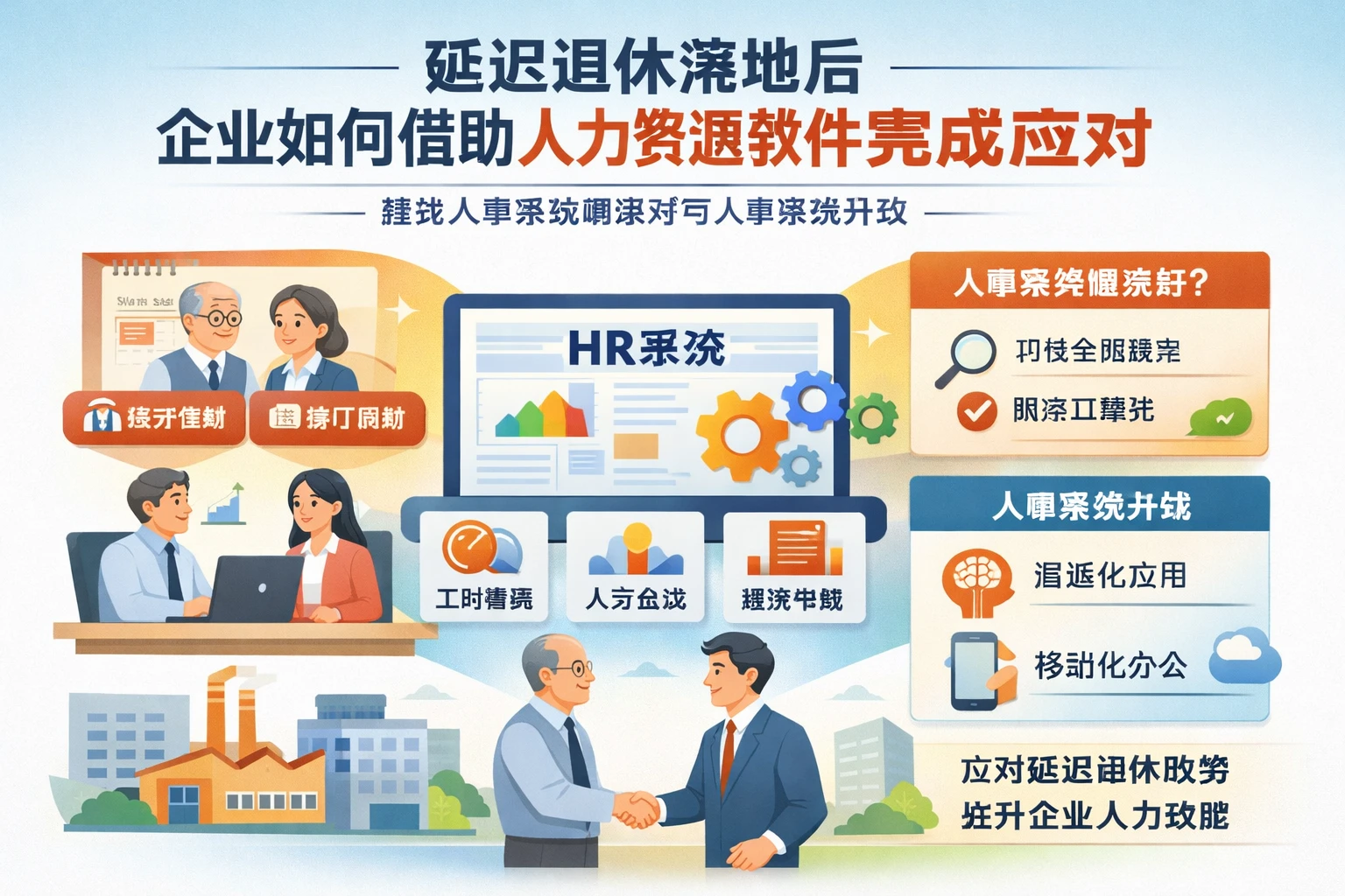 延迟退休落地后，企业如何借助人力资源软件完成应对——兼谈人事系统哪家好与人事系统升级