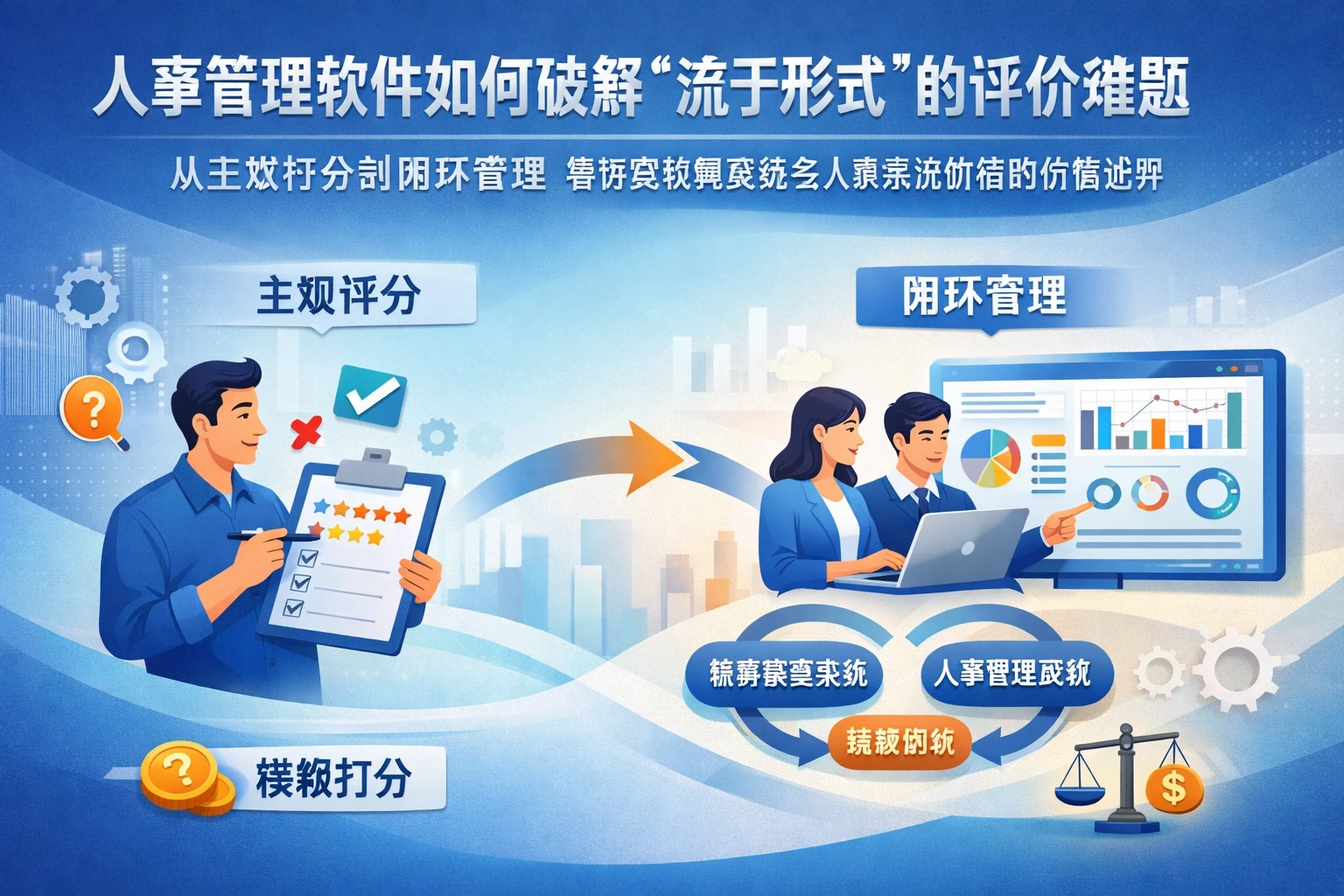 人事管理软件如何破解“流于形式”的评价难题：从主观打分到闭环管理，看薪资核算系统与人事系统价格的价值边界