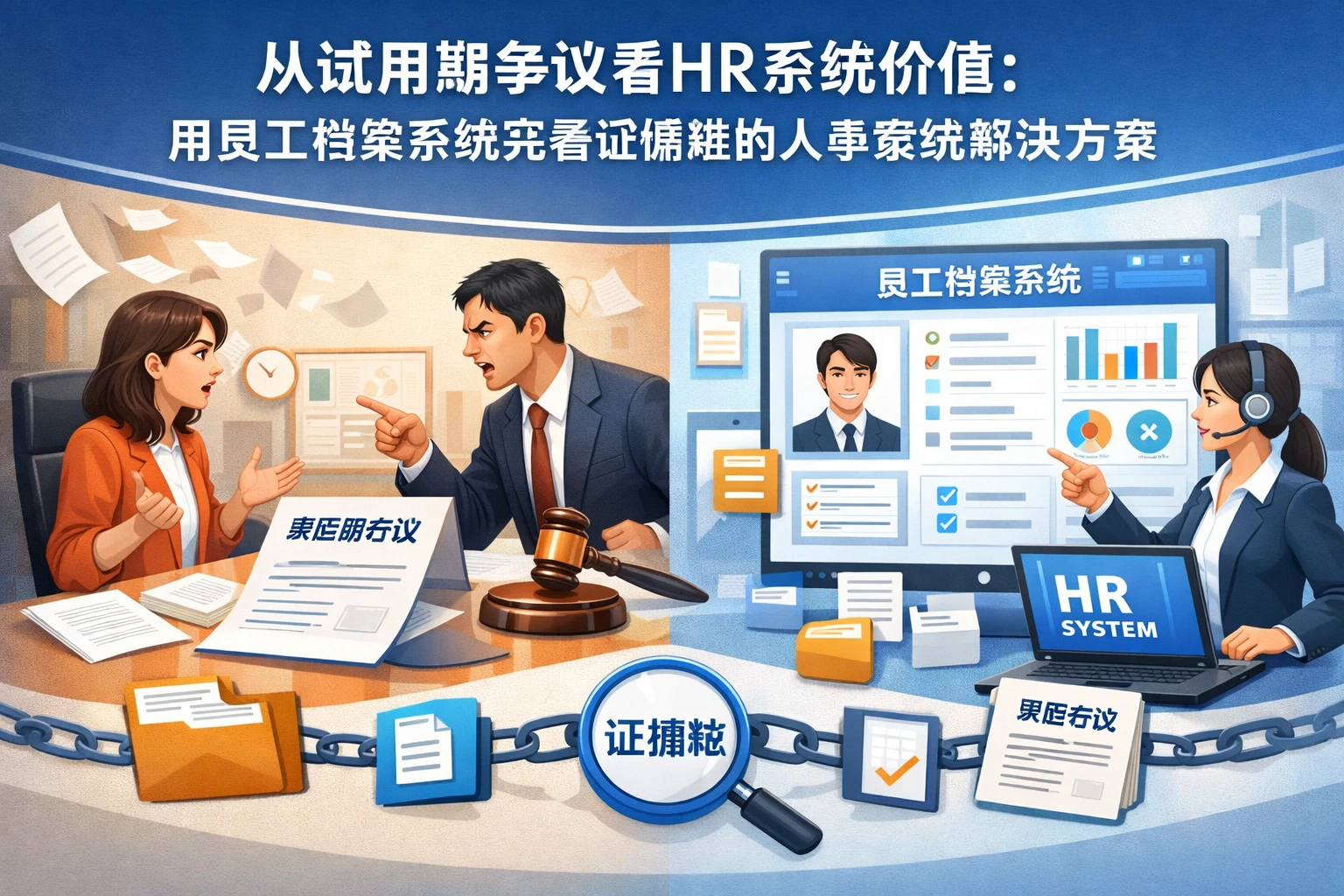 从试用期争议看HR系统价值：用员工档案系统完善证据链的人事系统解决方案