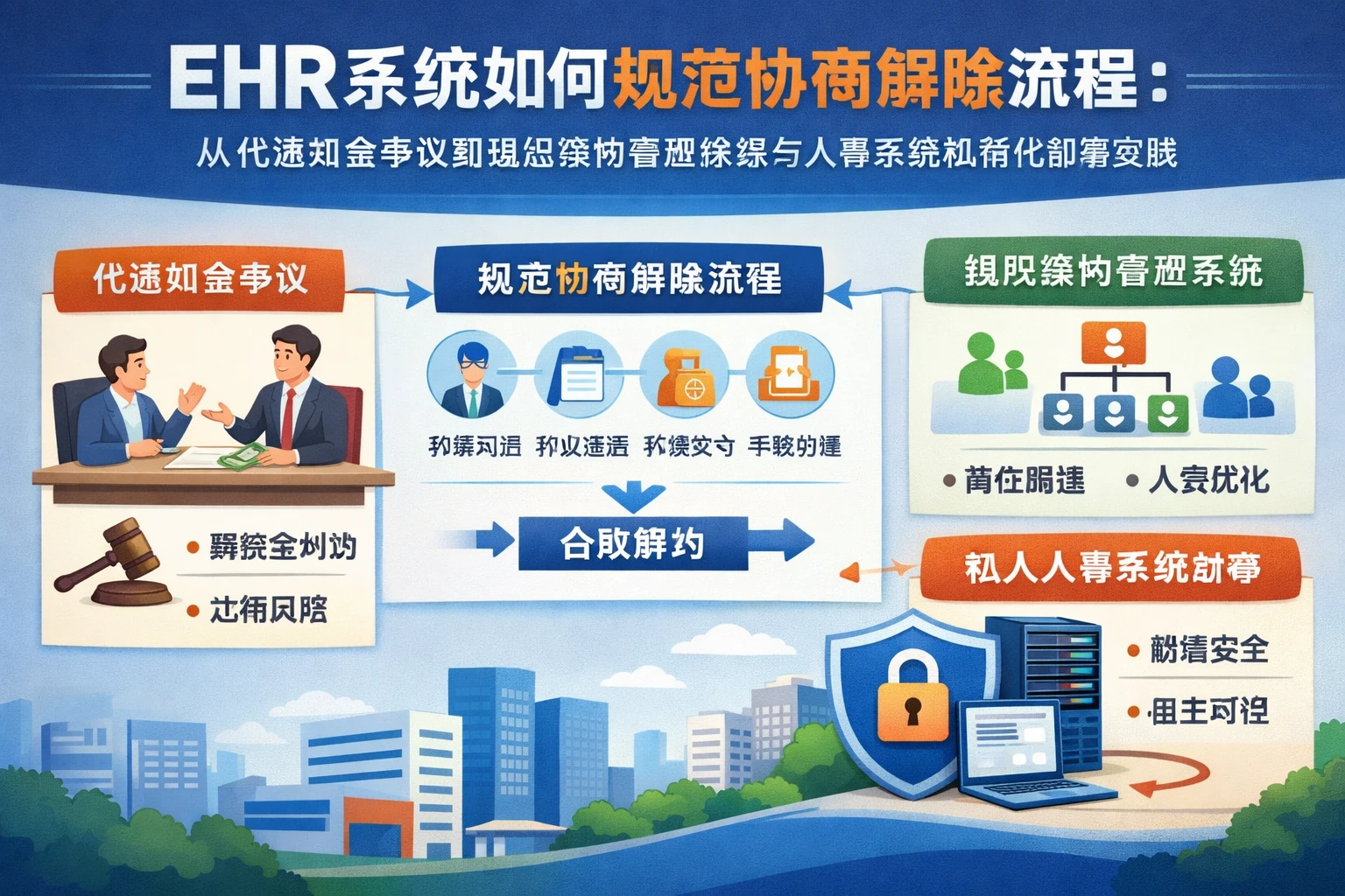 ehr系统如何规范协商解除流程：从代通知金争议到组织架构管理系统与人事系统私有化部署实践