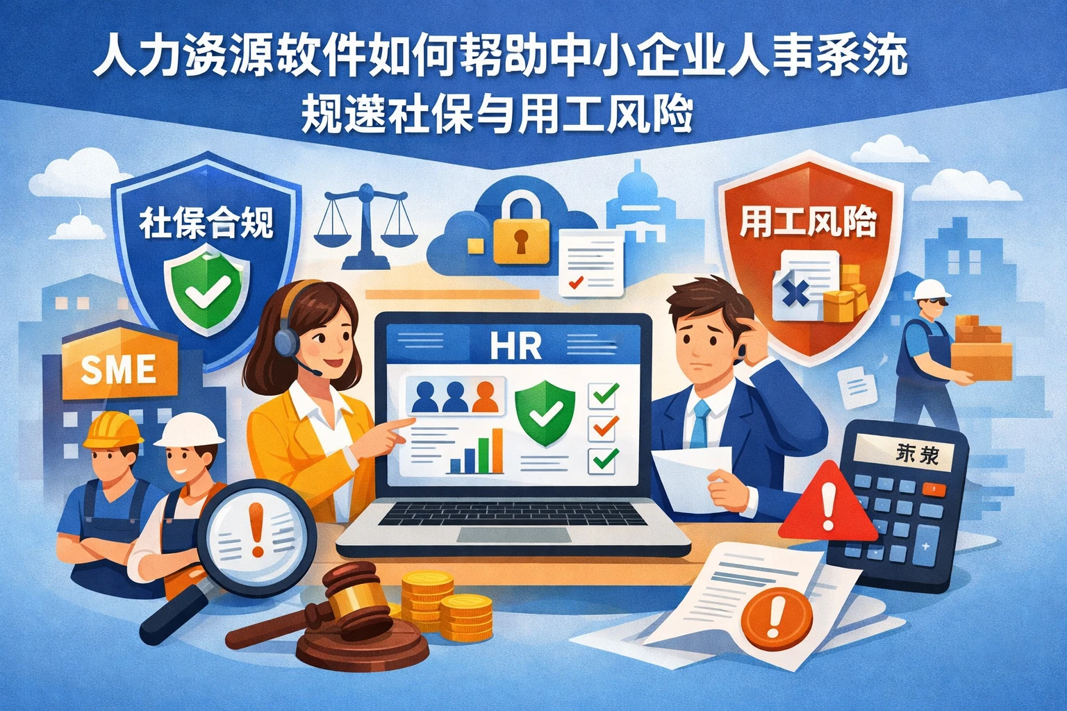 人力资源软件如何帮助中小企业人事系统规避社保与用工风险