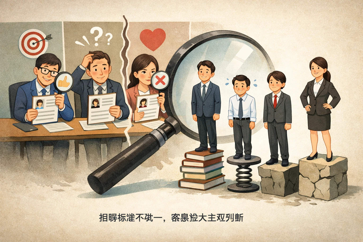 招聘标准不统一，容易放大主观判断