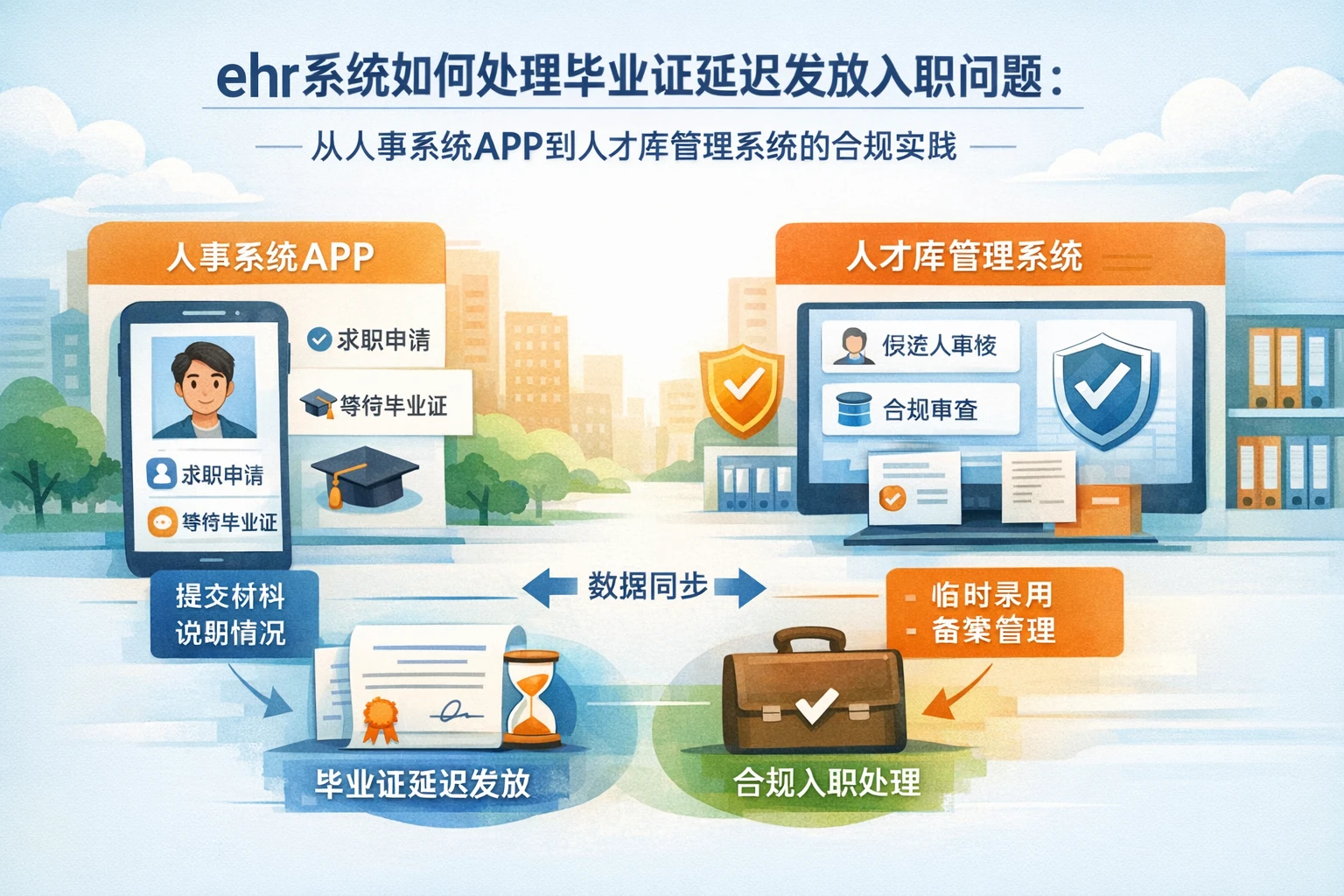 ehr系统如何处理毕业证延迟发放入职问题：从人事系统APP到人才库管理系统的合规实践