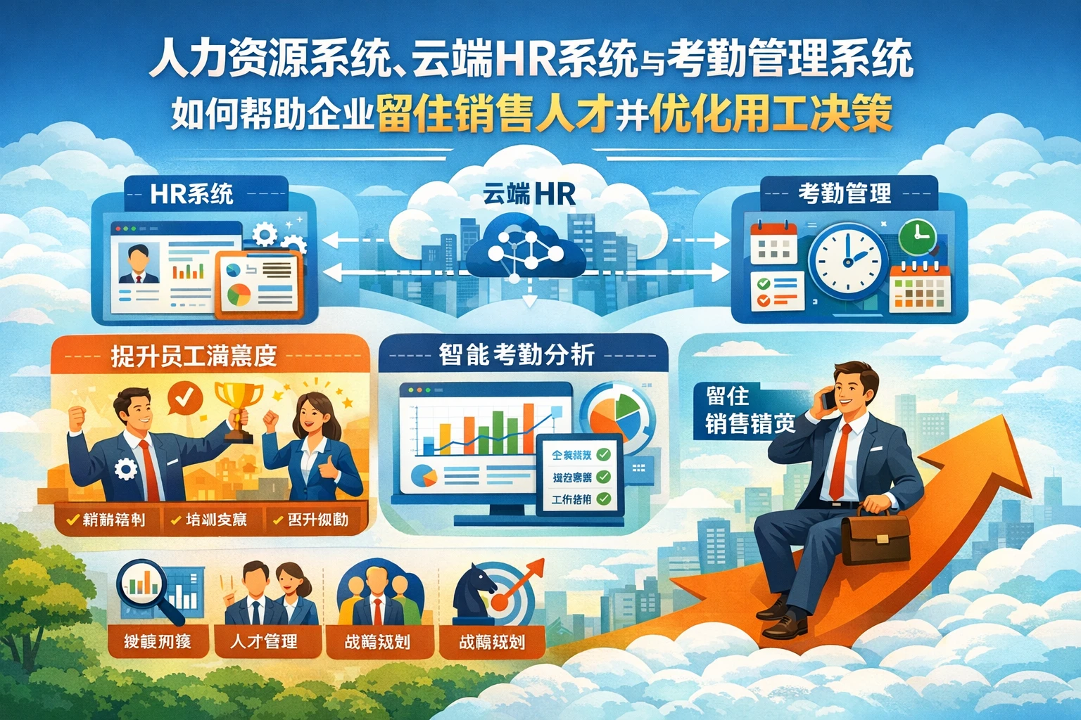 人力资源系统、云端HR系统与考勤管理系统如何帮助企业留住销售人才并优化用工决策