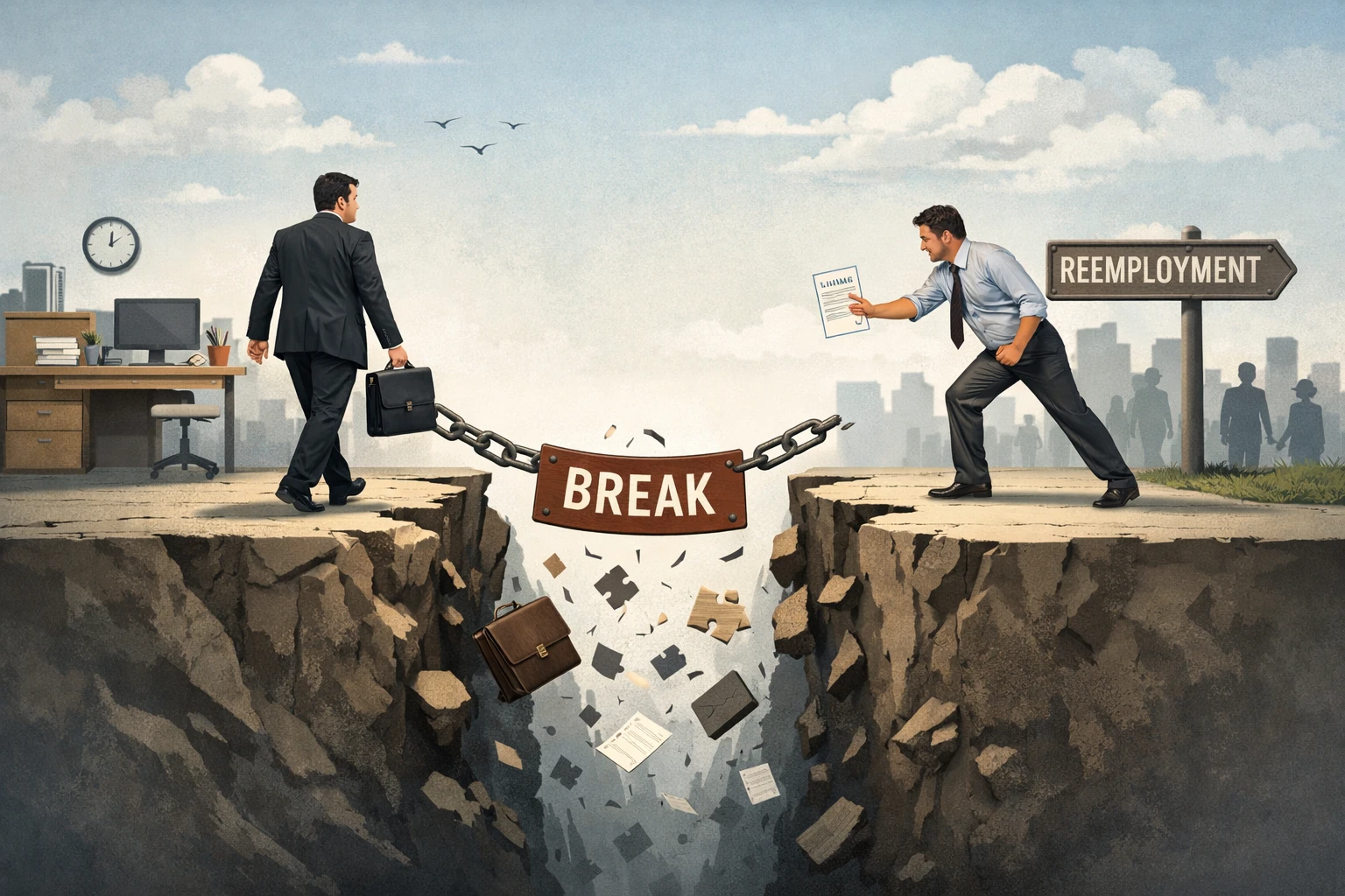 个人主动脱离工作状态后再就业，往往视为中断