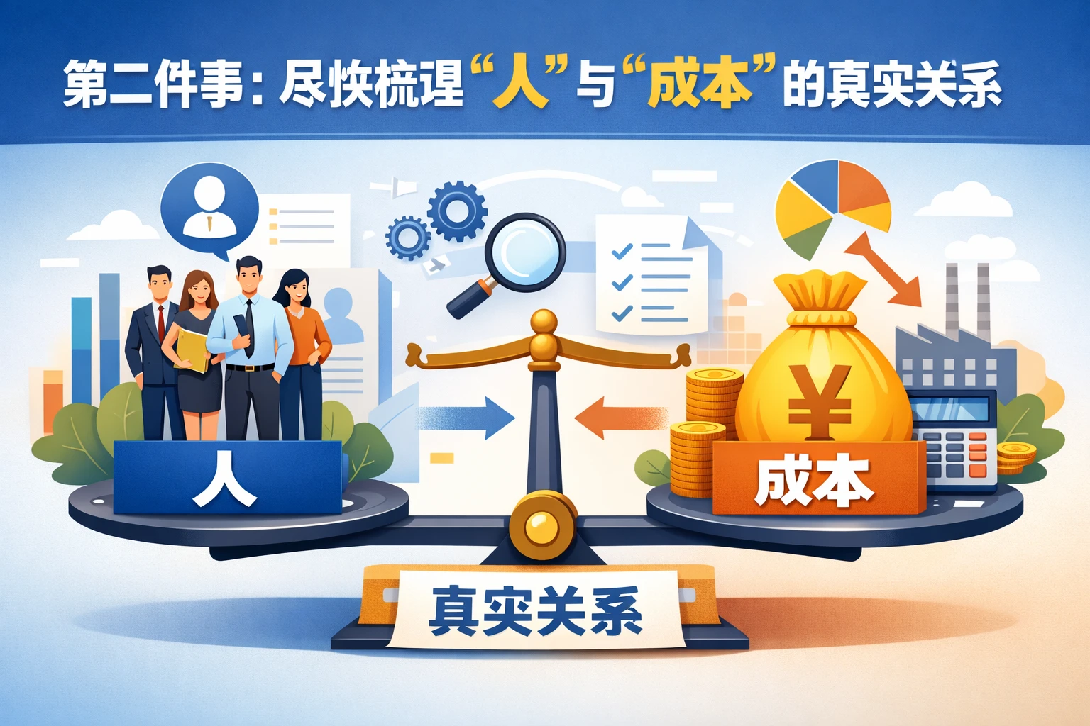 第二件事：尽快梳理“人”与“成本”的真实关系