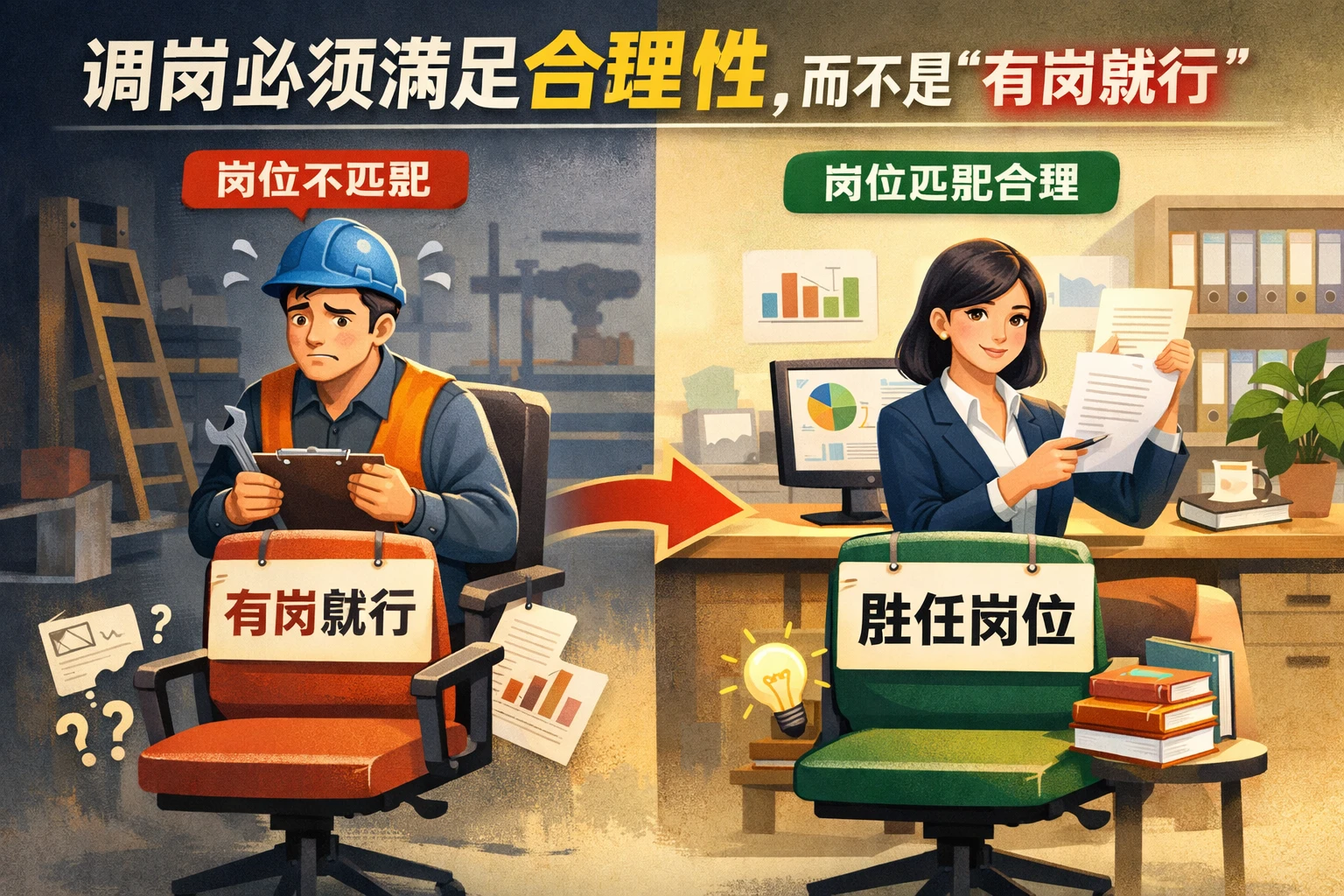 调岗必须满足合理性，而不是“有岗就行”