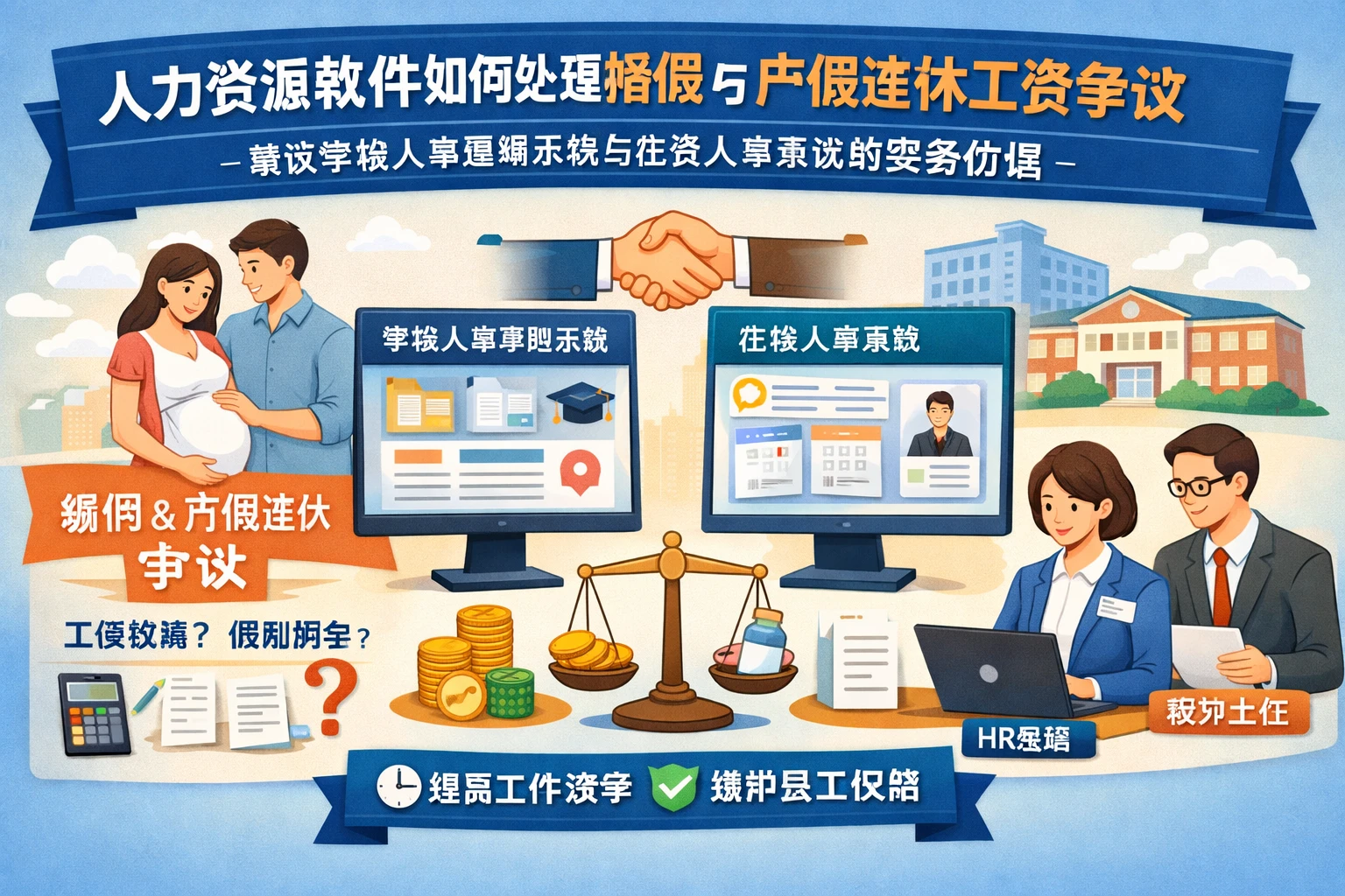 人力资源软件如何处理婚假与产假连休工资争议——兼谈学校人事管理系统与在线人事系统的实务价值