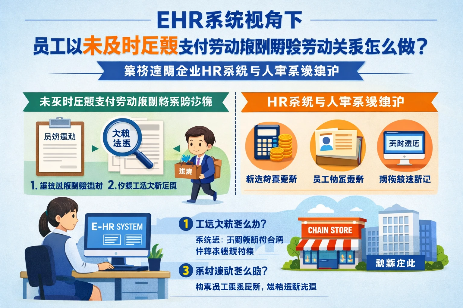 ehr系统视角下,员工以未及时足额支付劳动报酬解除劳动关系怎么做?兼谈连锁企业HR系统与人事系统维护