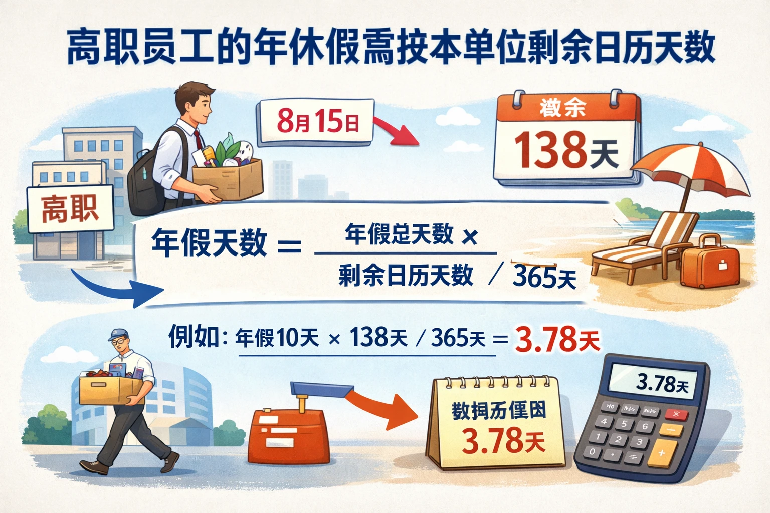 离职员工的年休假通常需要按当年在本单位剩余日历天数折算