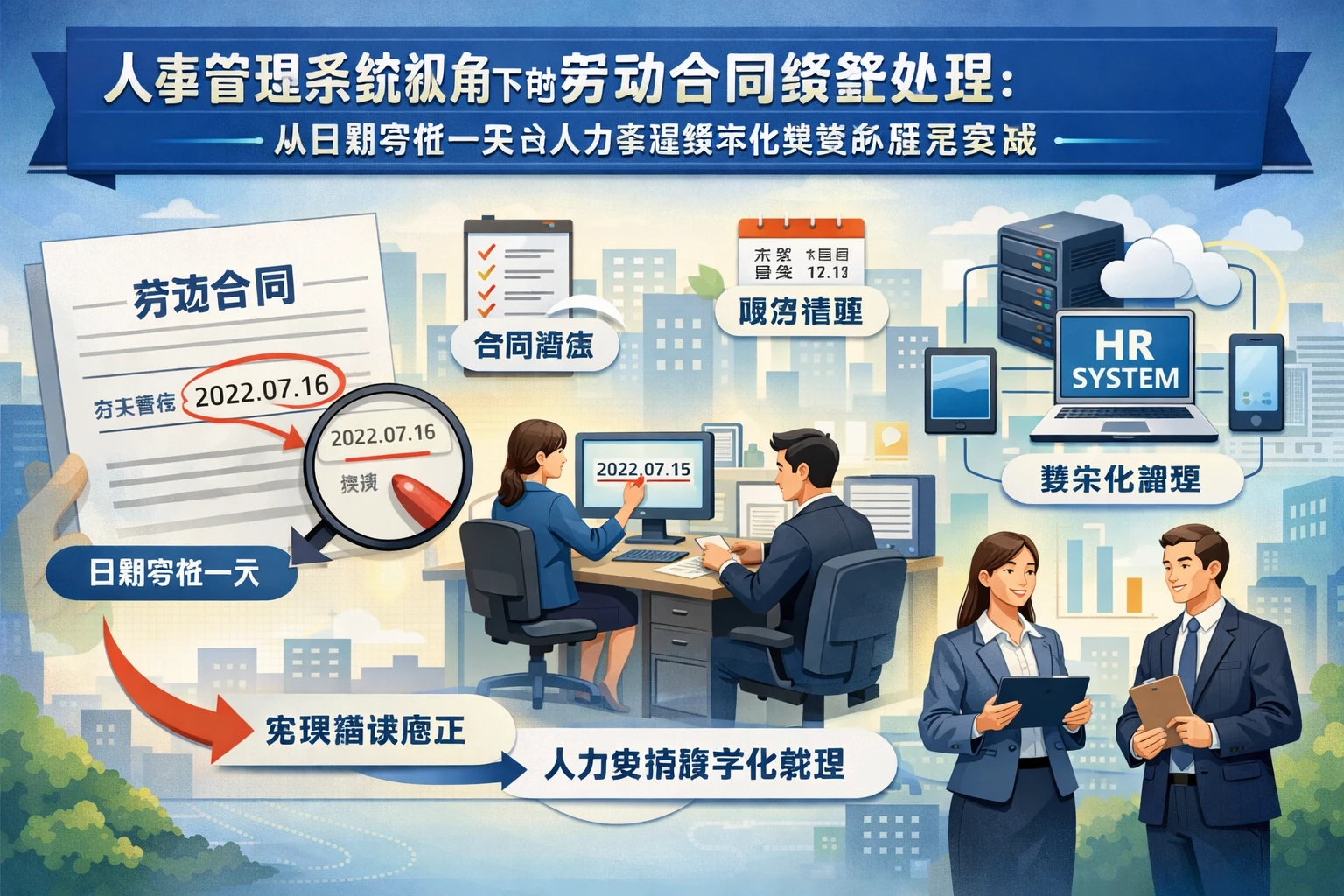 人事管理系统视角下的劳动合同续签处理：从日期写错一天到人力资源数字化转型的规范实践