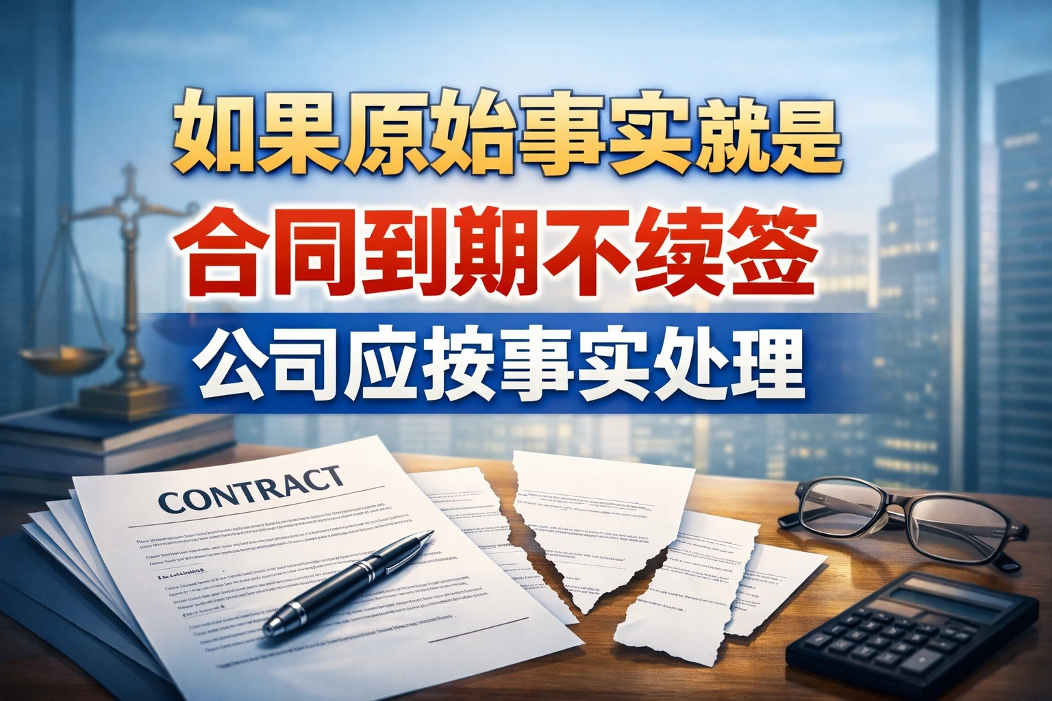 如果原始事实就是合同到期不续签，公司应按事实处理