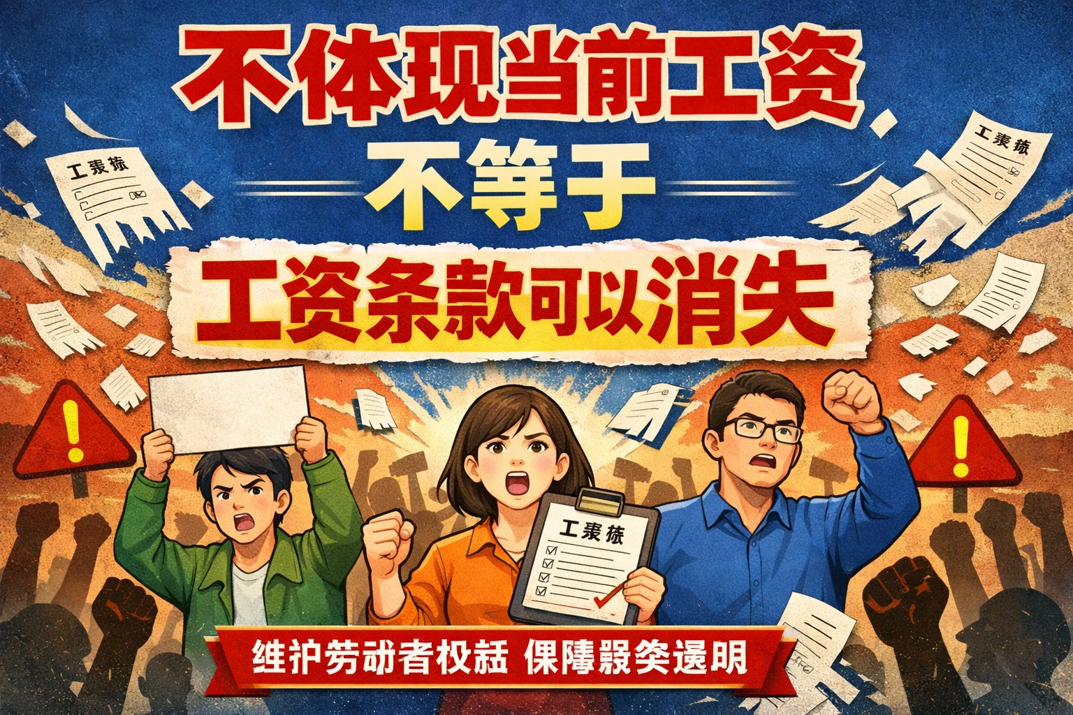 不体现当前工资，不等于工资条款可以消失