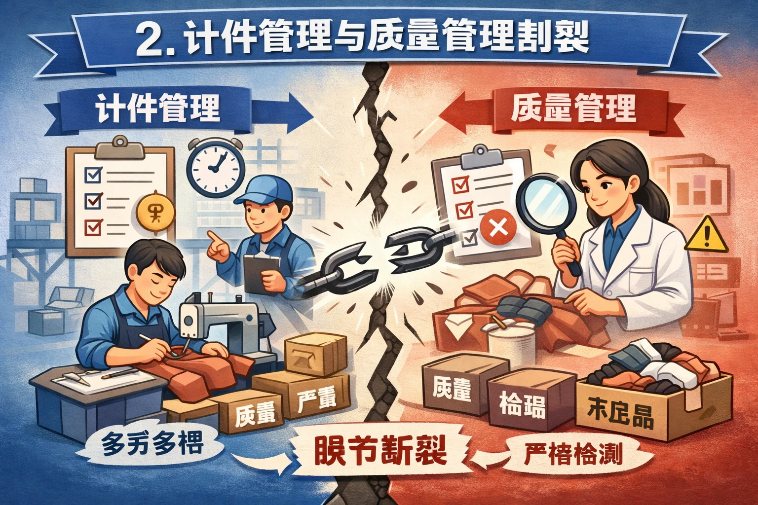 2. 计件管理与质量管理割裂