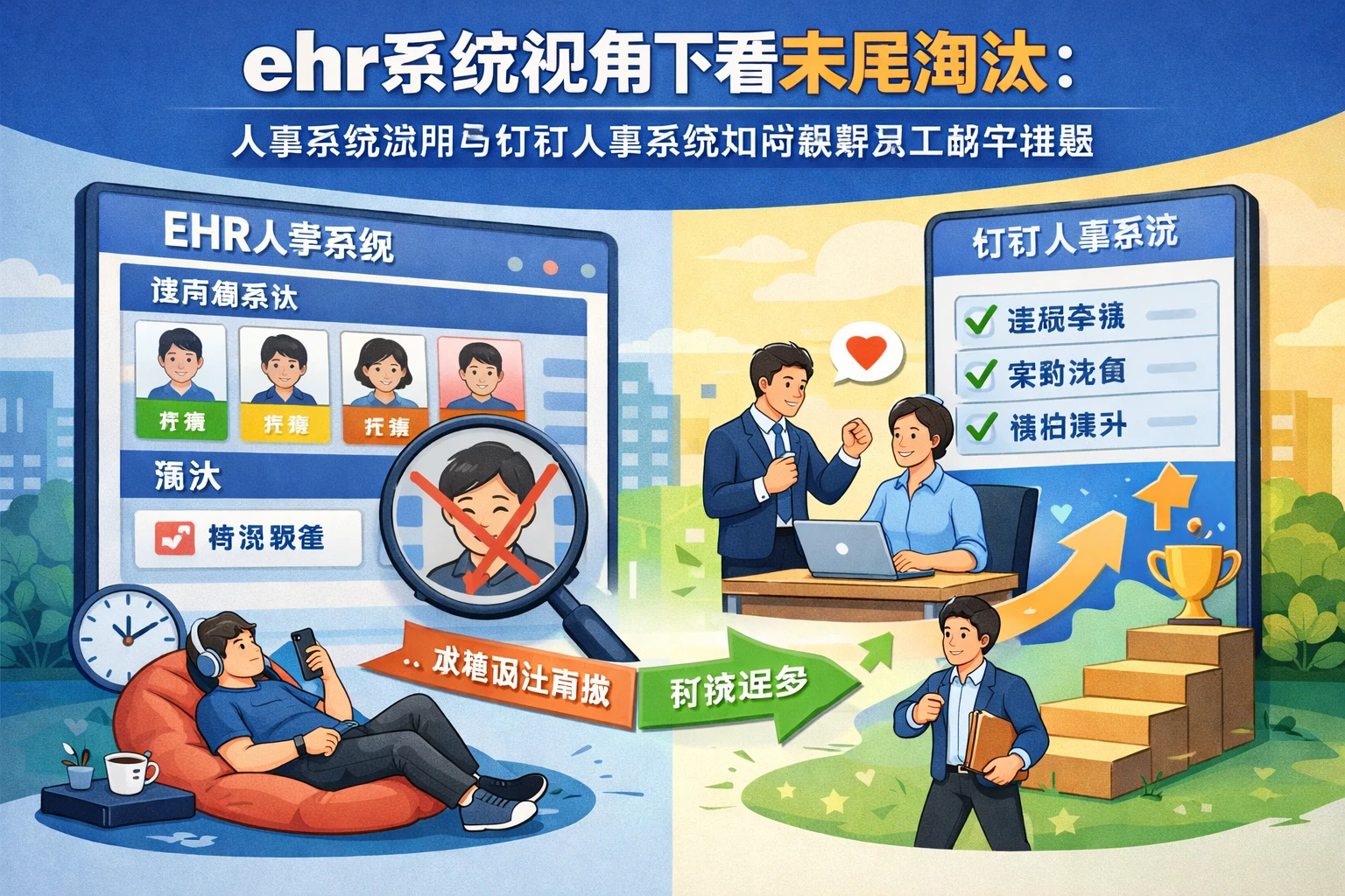 ehr系统视角下看末尾淘汰:人事系统试用与钉钉人事系统如何破解员工躺平难题