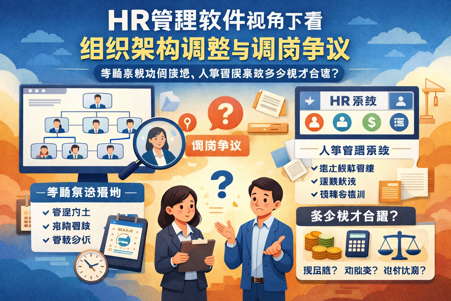 HR管理软件视角下看组织架构调整与调岗争议：考勤系统如何落地，人事管理系统多少钱才合理