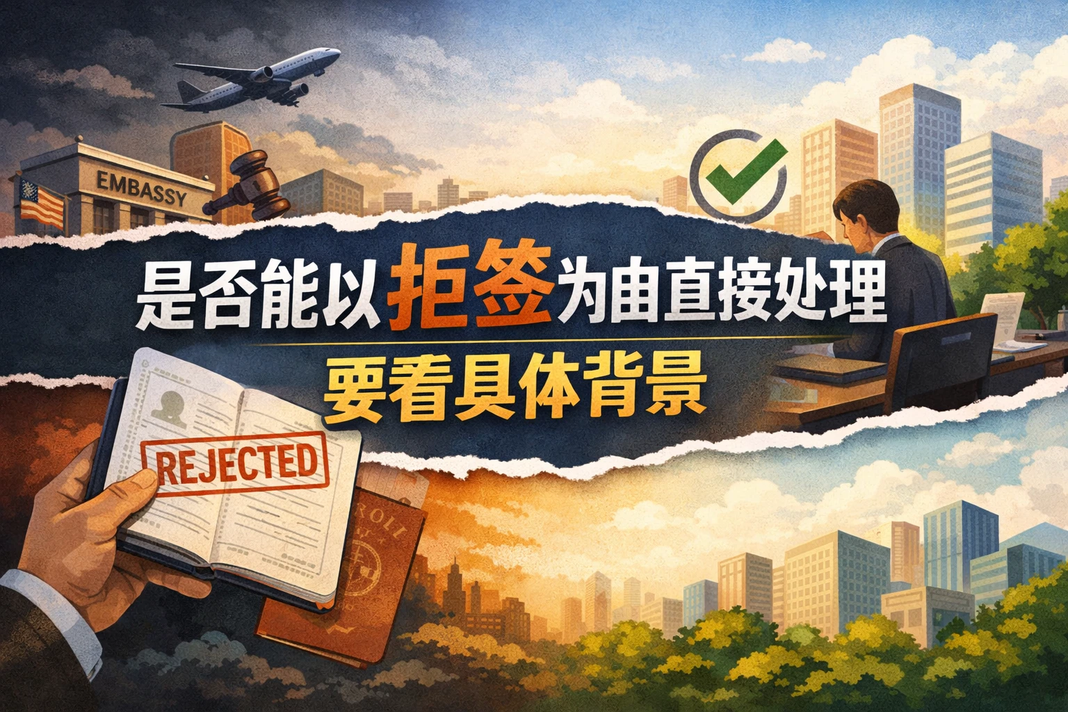 是否能以拒签为由直接处理,要看具体背景