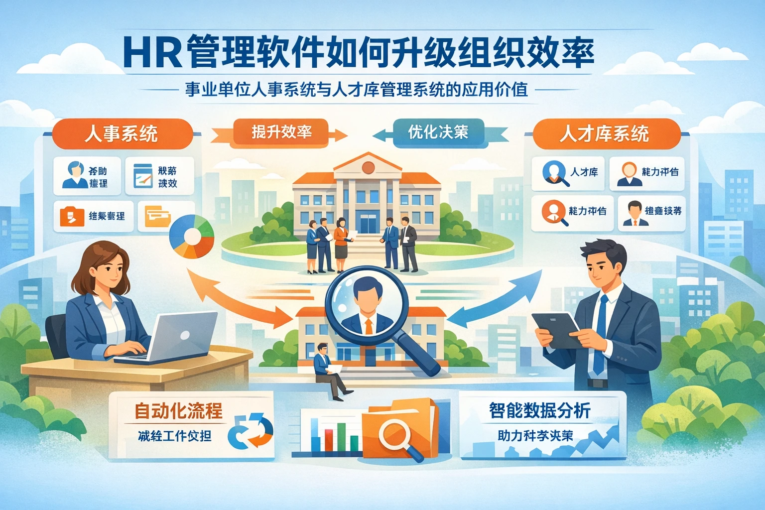 HR管理软件如何升级组织效率：事业单位人事系统与人才库管理系统的应用价值